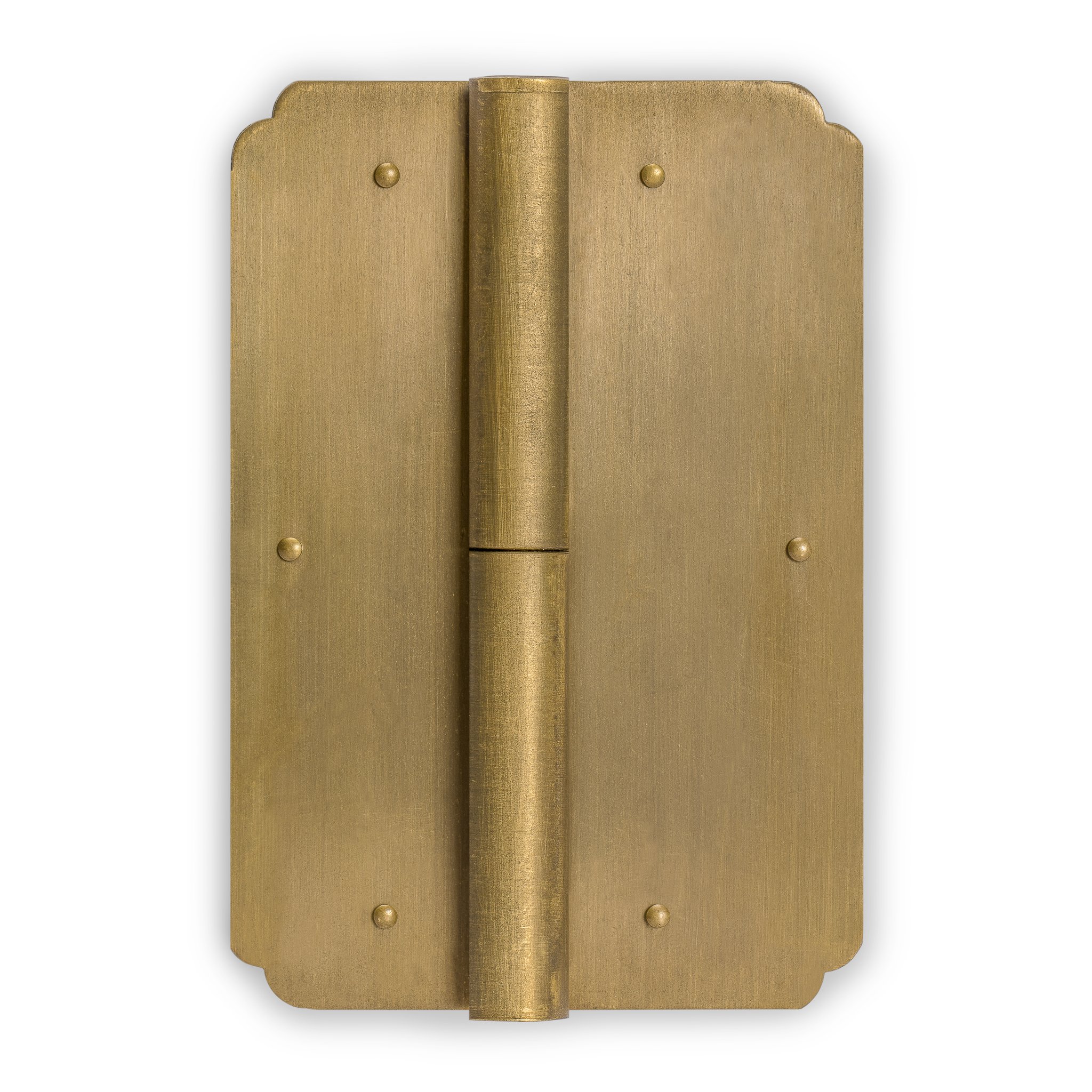 CBH Rounded Corner Brass Hardware Hinge 4-1/2" - Set of 2