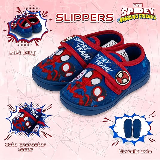 Spiderman Bambino Pantofole (Rosso,25/26 EU