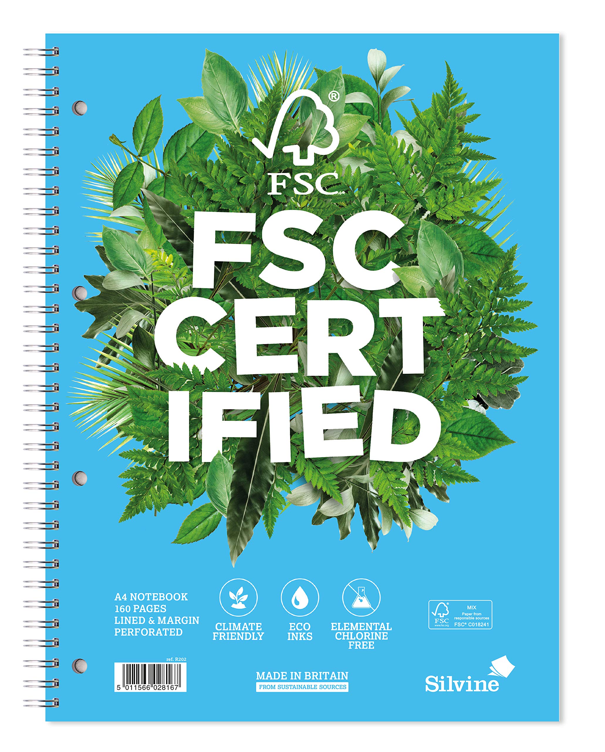 Silvine Climate Friendly Premium A4+ FSC Wirebound Notebook - (160 Pages)