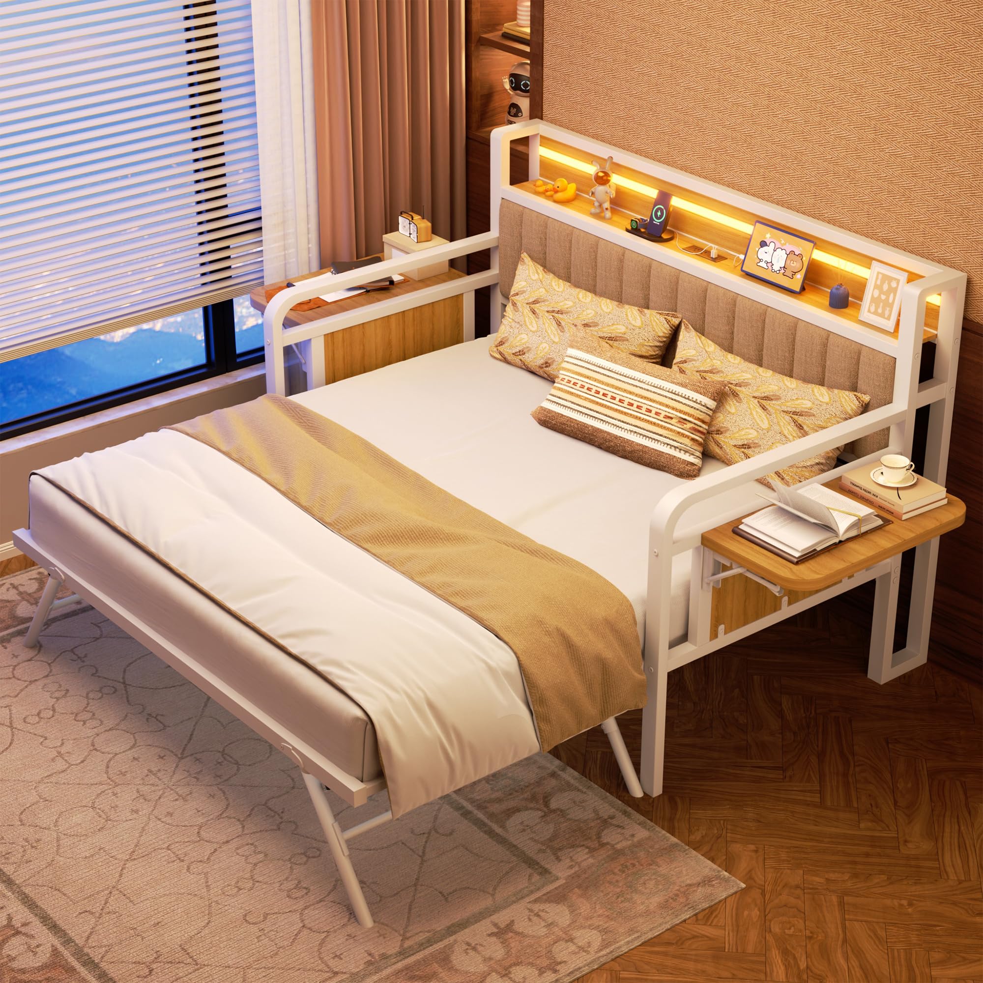 Jocoevol LED Trundle Daybed