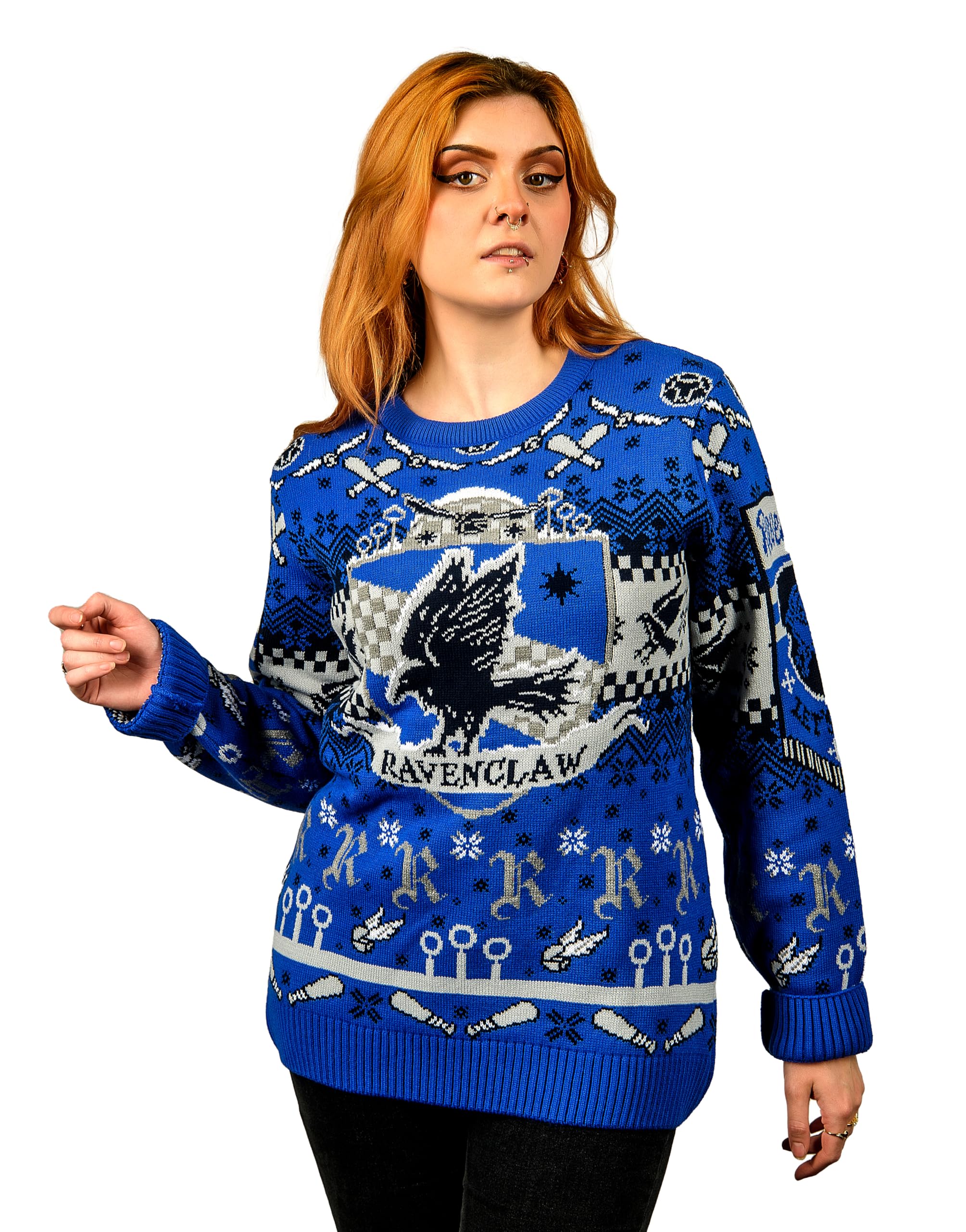 Harry Potter Ravenclaw Quidditch Knitted Christmas Jumper - 3XL