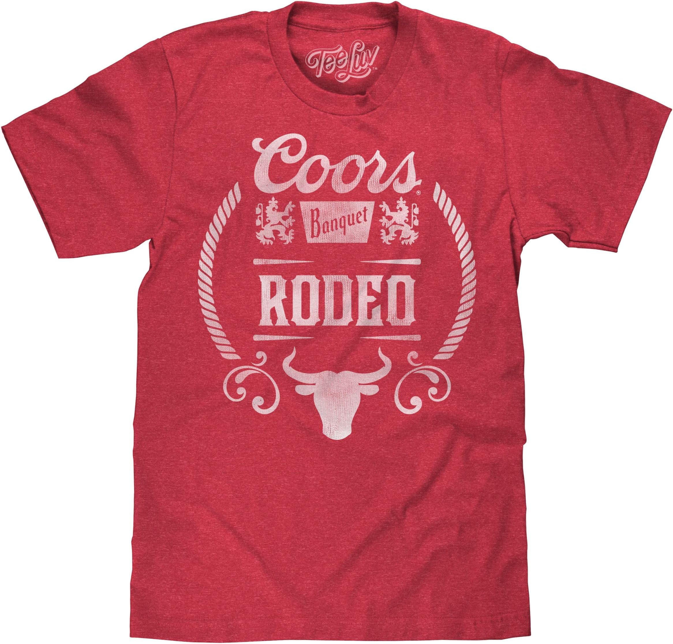 Coors Banquet Rodeo Bull T-Shirt - Red Coors Beer Shirt