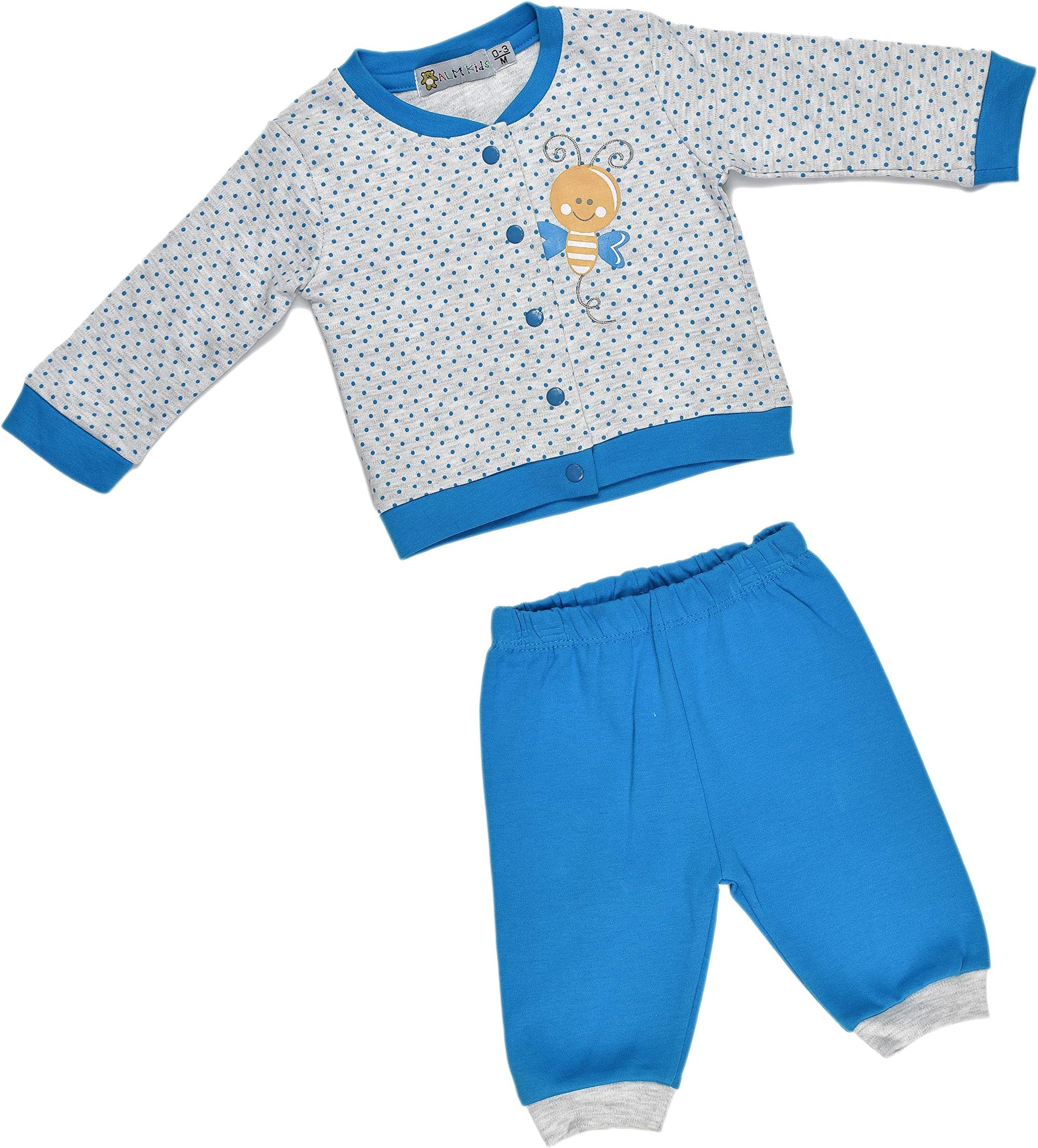 Baby Rompers two piece Front Open Variations Pink-Blue Combination and Blue for Baby Boy Baby Girl From New born upto 12 Months