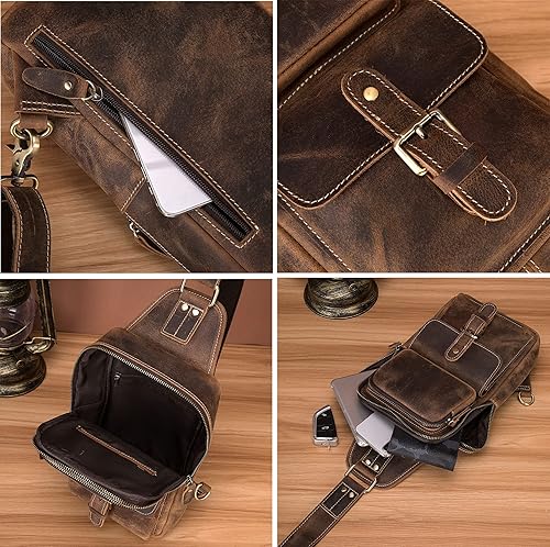 Miniatura 6 de Le'aokuu Al aire libre Casual Viaje Senderismo Crossbody Pecho Sling Bag Rig Una Correa De Hombro Bolso Mochila 1315