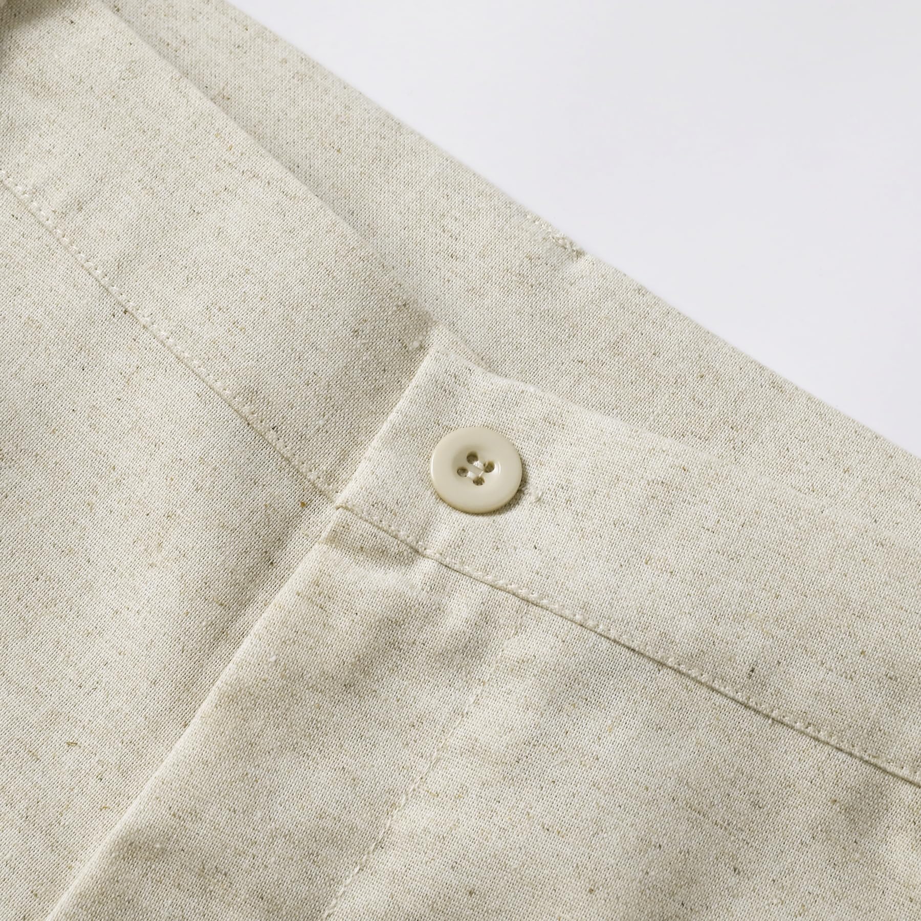 YFFUSHI Abito Classico Uomo Due Pezzi Lino Misto Un Bottone Estivo Casual, Beige, M