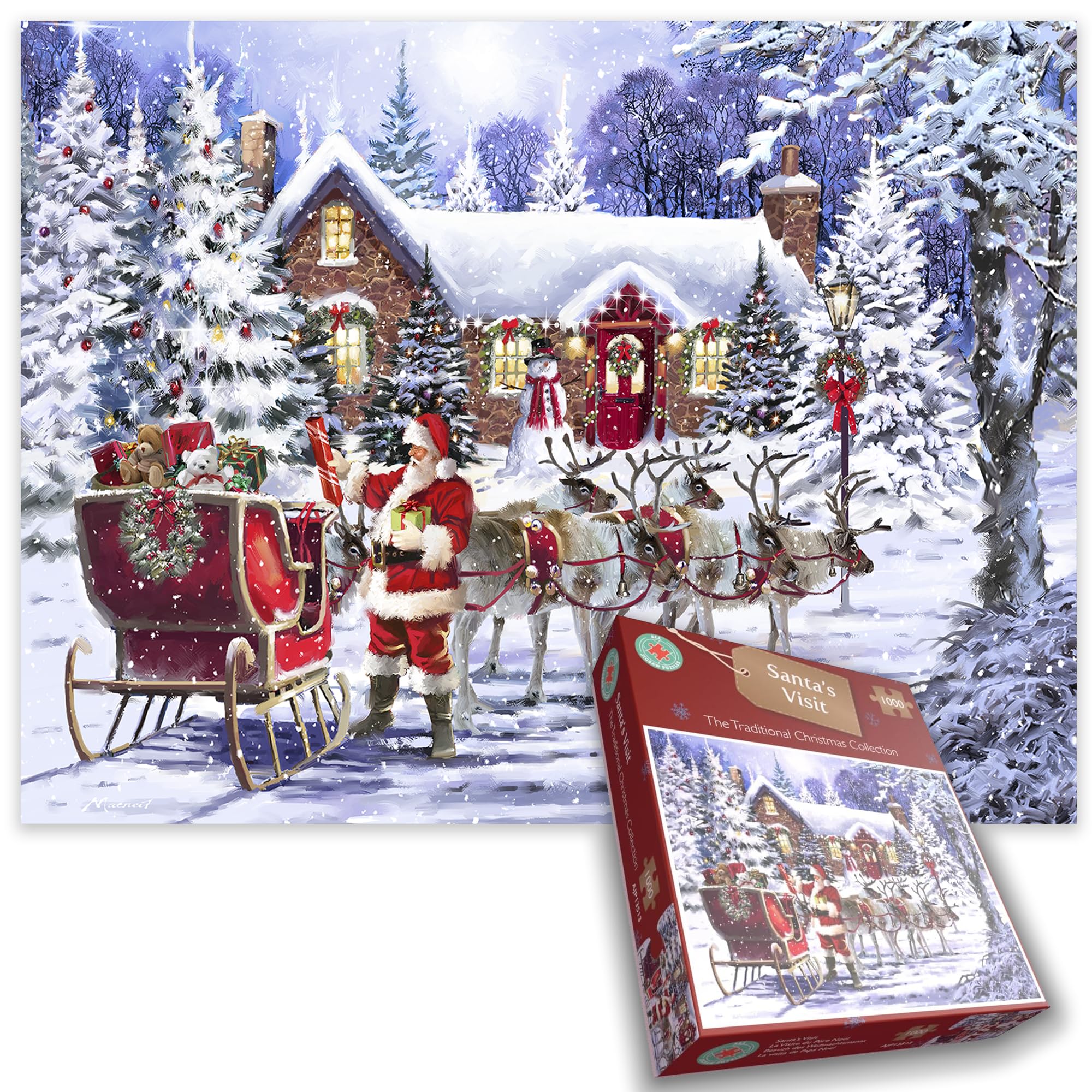 Santa'S Visit 1000 Piece Jigsaw Puzzle