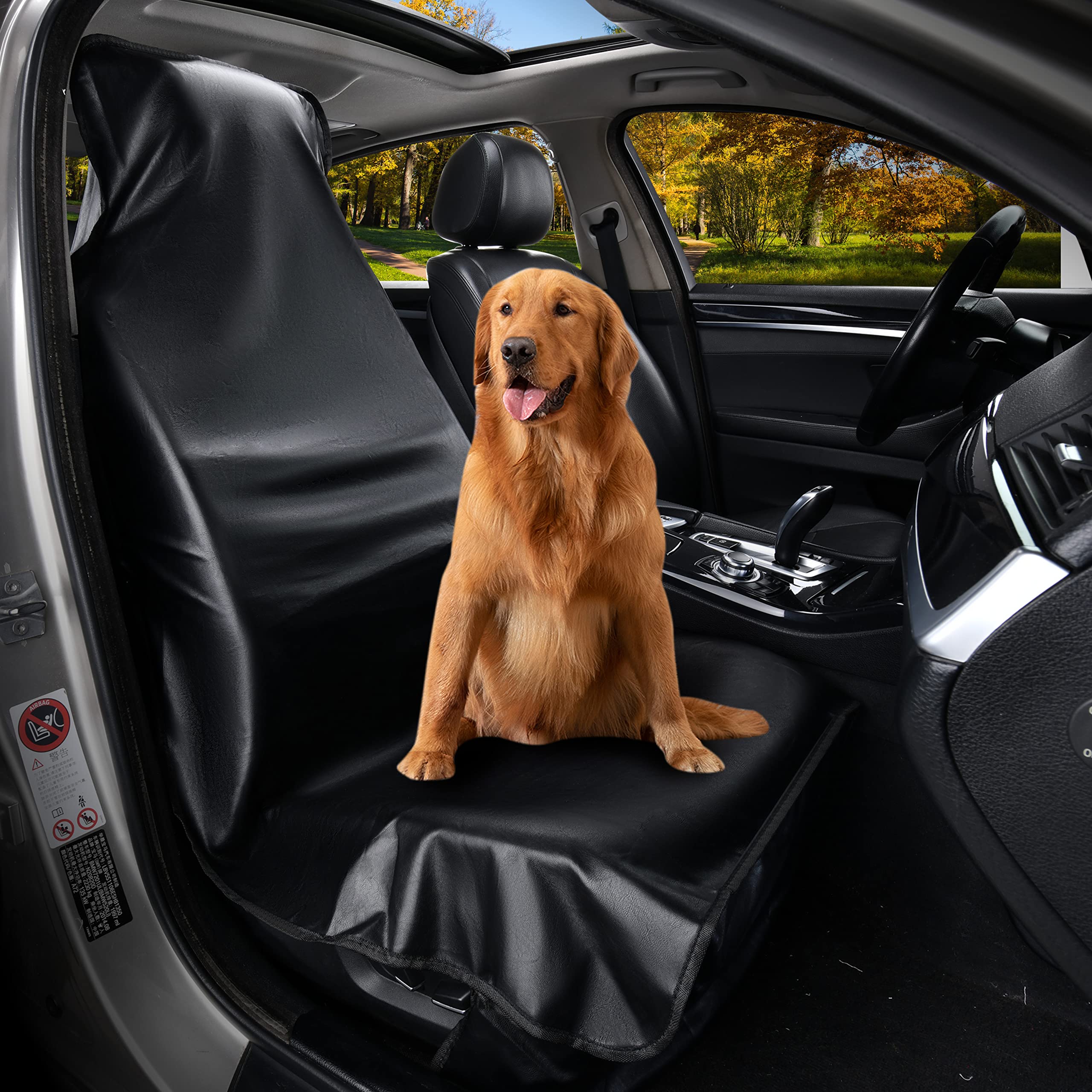 noir)Housse de siège pour Chien Protection de Siège Avant de Voiture