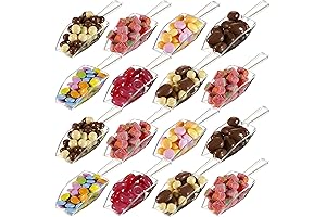 24 Mini Clear Acrylic Candy Scoopers