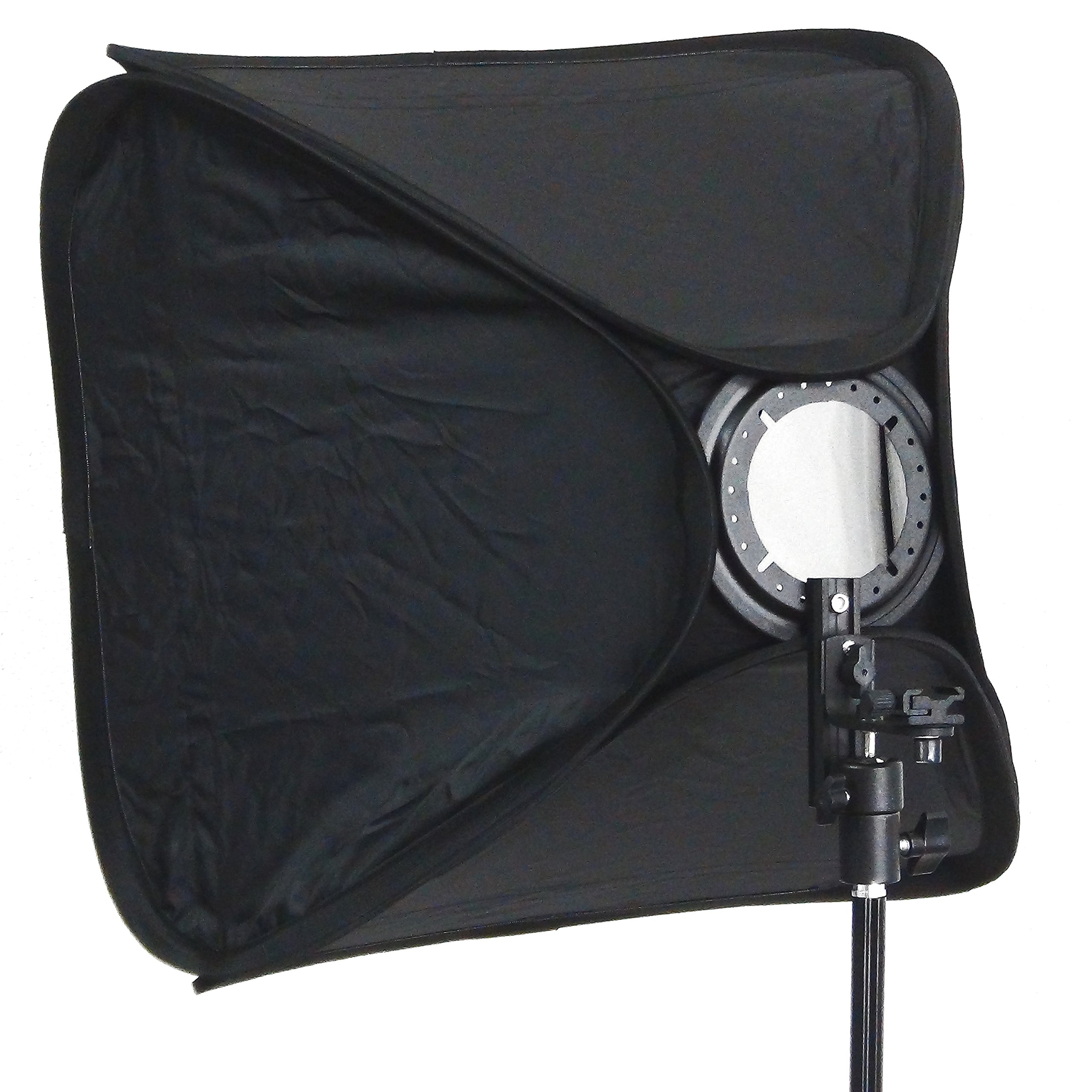 DynaSun Kit SB1009 60x60cm XL Softbox Quadrangolare Pieghevole Portatile Professionale EasyFolder con Cavalletto Stativo W803 220cm con Slitta Hot shoe per Flash