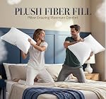 Beddora Bed Pillows for Sleeping Queen Size (White), Set of 2, Gusseted Hotel Quality Pillows, Cooling Pillows for Side, Back or Stomach Sleepers