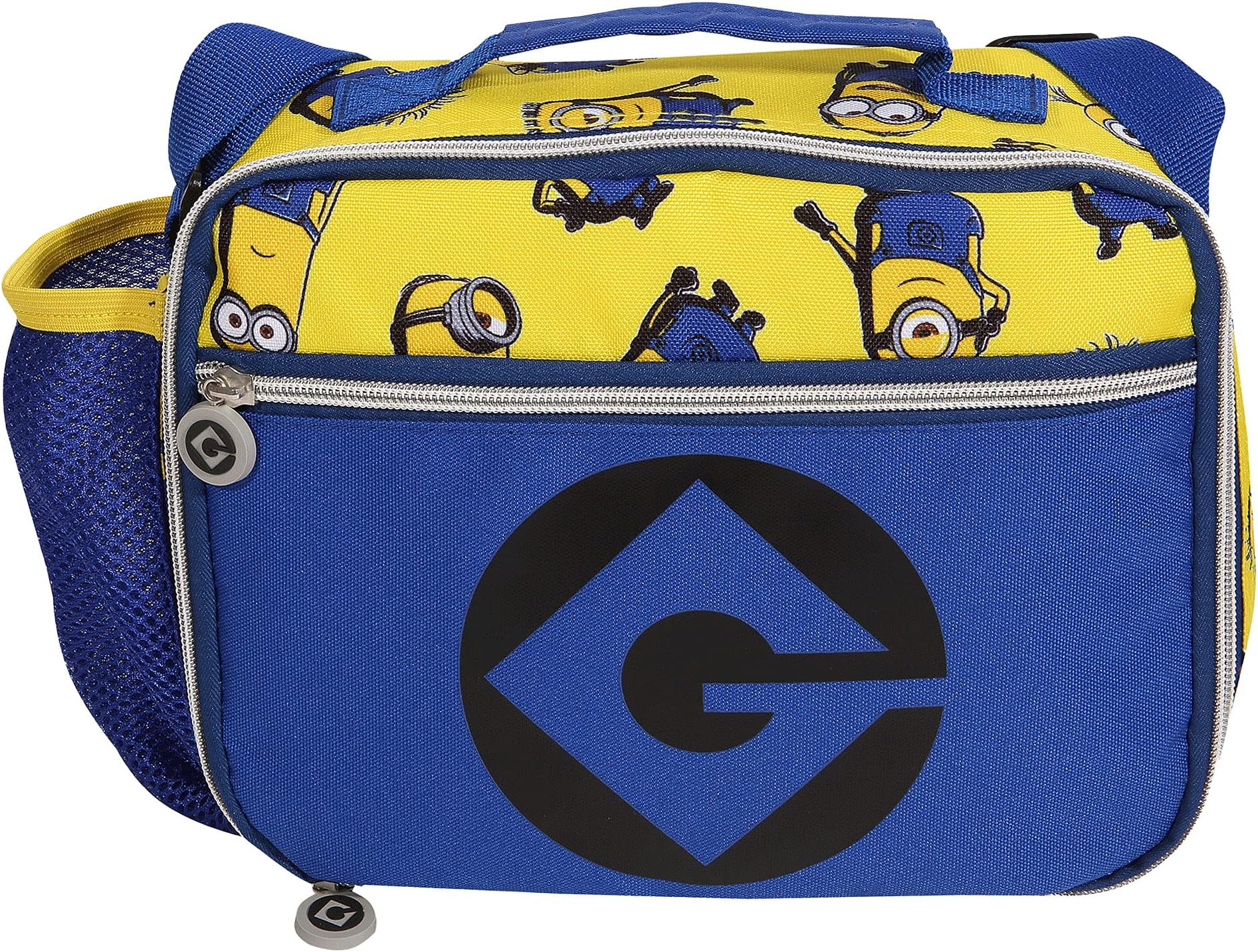 Popgear Minions Characters Lunch Box, Kids, One Size, Yellow/Blue, Official Merchandise