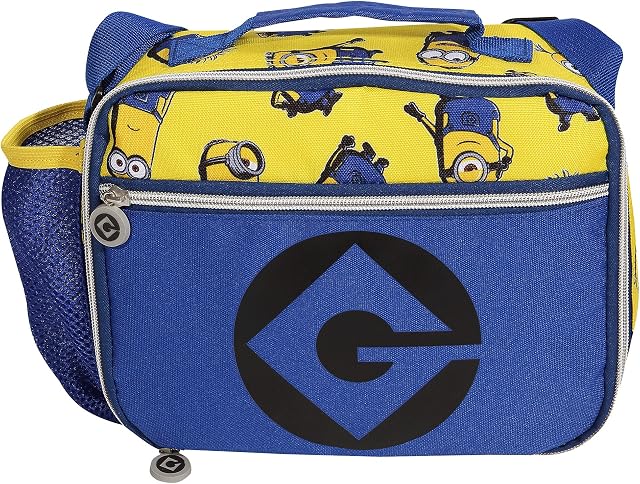 Popgear Minions Characters Lunch Box, Kids, One Size, Yellow / Blue, Official Merchandise