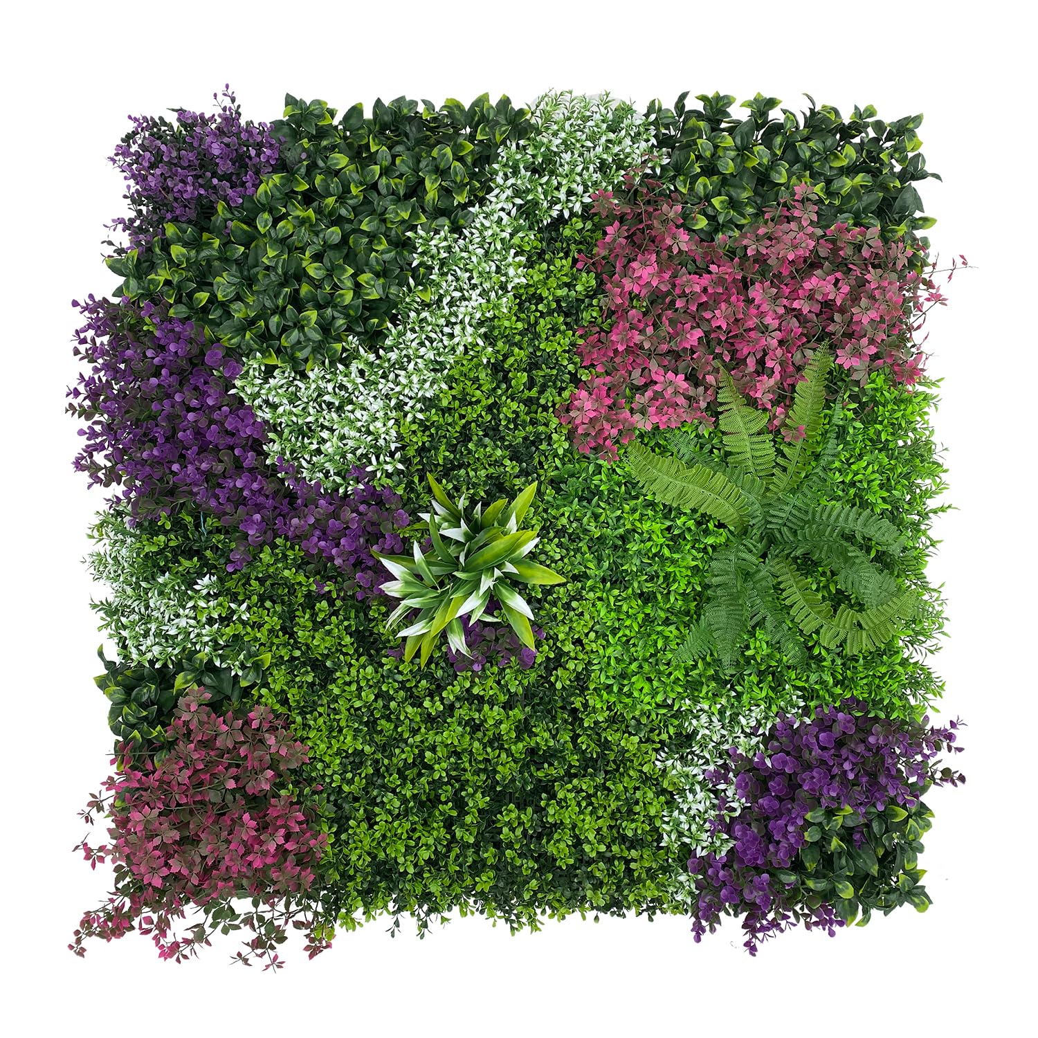 Artificial Plant Flower Living Wall Panels Realistic- Indoor/Outdoor - 1m x 1m Privacy Living Wall Fence Screening (PQ71)
