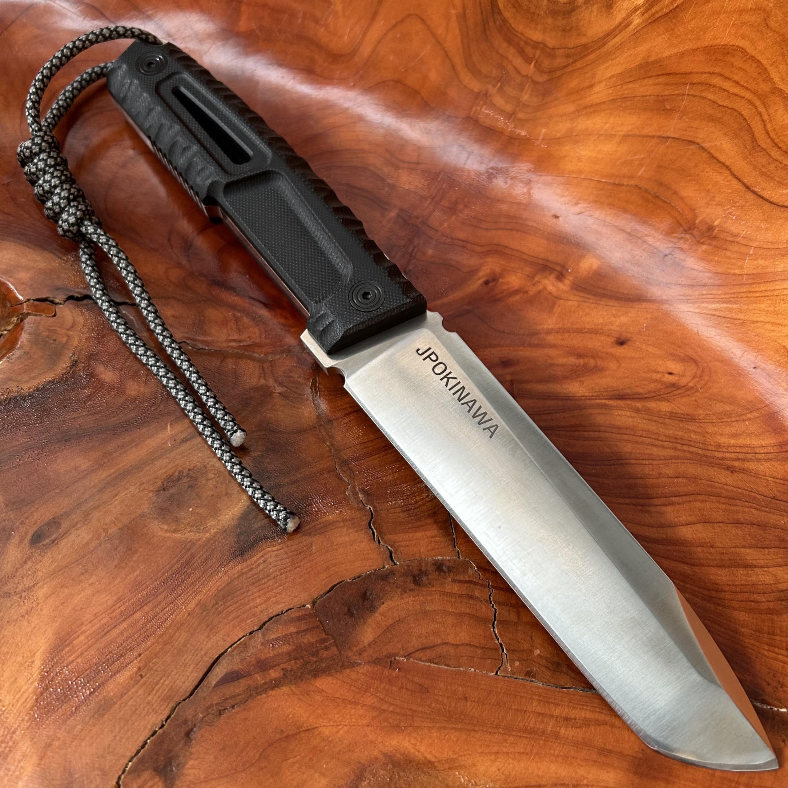 27cm【Manico in G10 - Fodero in Kydex】acciaio D2 Coltello da campeggio