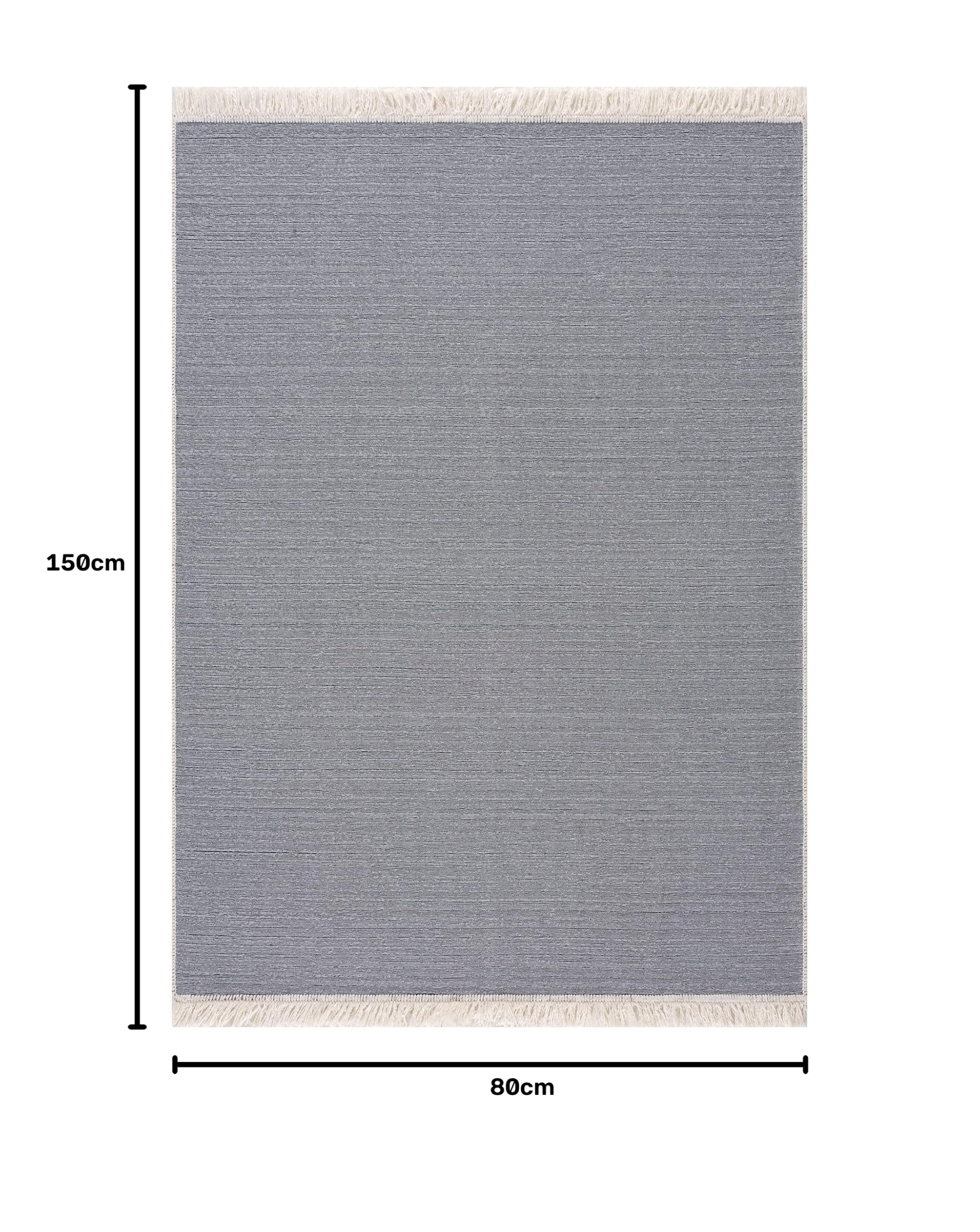 Jimri Tapis de Couloir - Tapis pour Salon, Chambre, Cuisine, Chambre d'enfant, Salle de Bain - Boho Kelim - Gris Clair, 80 x 150 cm