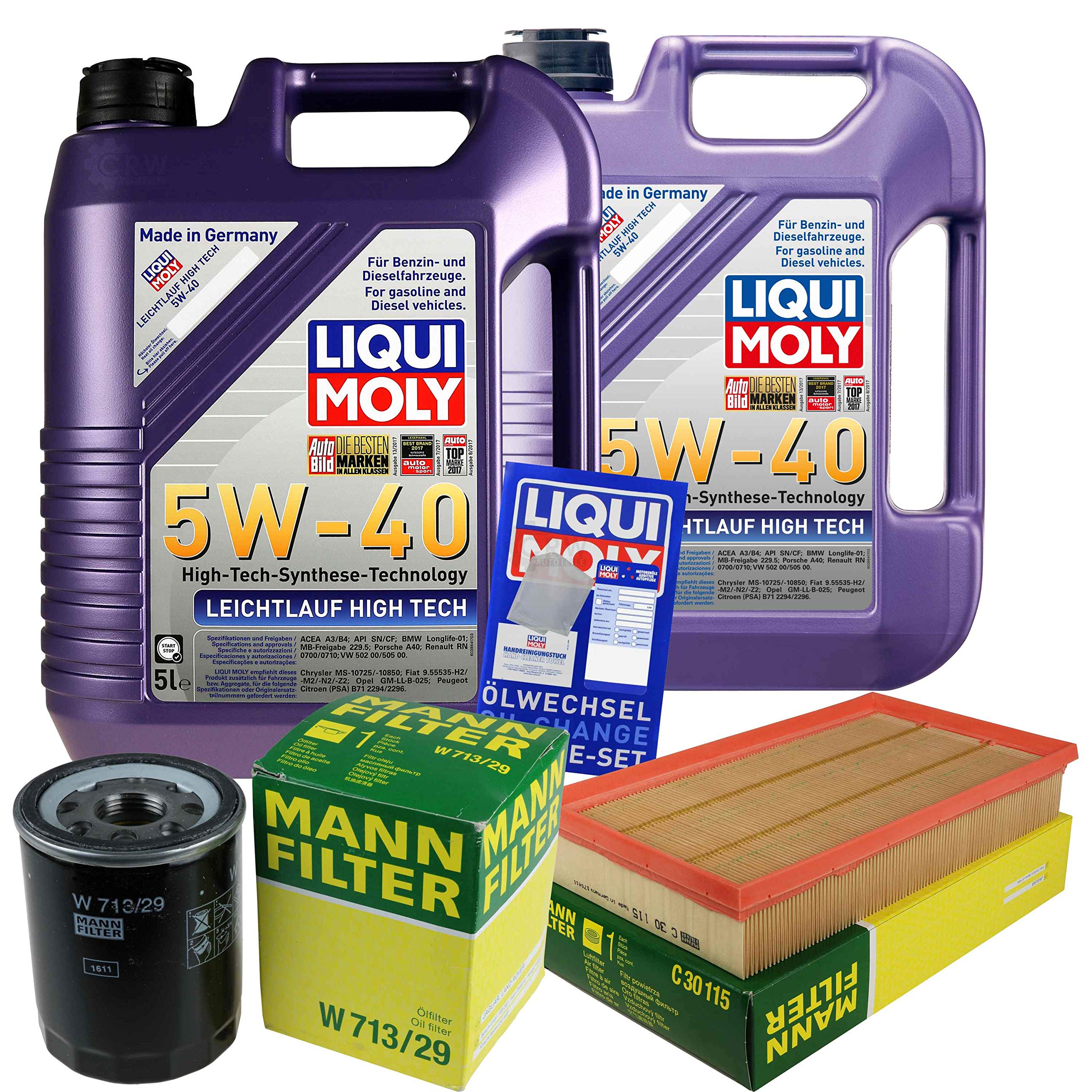 Kit d'inspection 10 l LM LL High Tech 5W-40 + filtre à air MANN