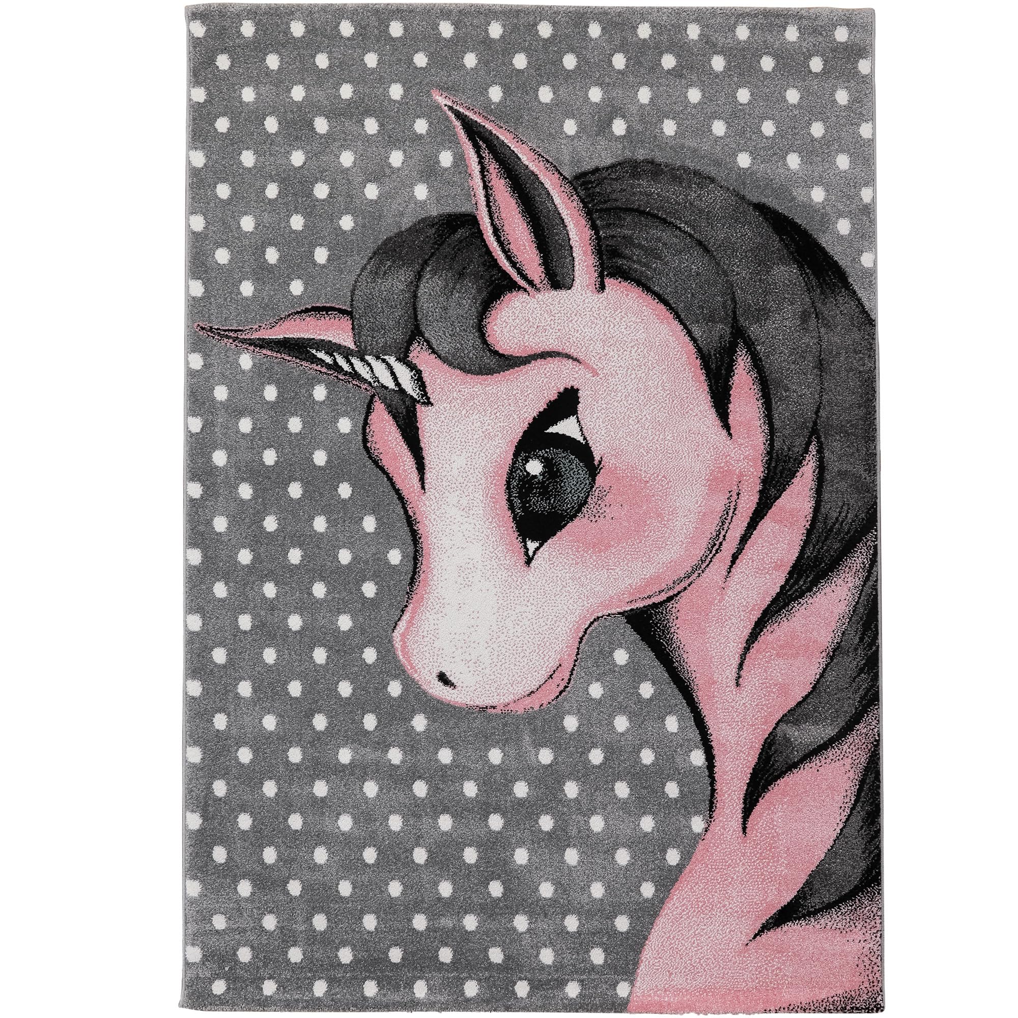 SIMPEX Alfombra Infantiles, diseño de Unicornio, Alfombra Rosa, 160 x 230 cm, Alfombras para niños, Alfombra habitación Infantil