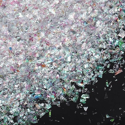 Containlol Bolsa de confeti holográfico brillante iridiscente, color de radio de invierno, papel de aluminio metálico, para decoración de mesa de