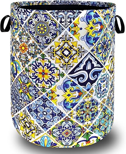 Miniatura 9 de Cesta de lavandería con estampado de vacas retro, de piel de vaca, color marrón, divertida canasta plegable de tela Oxford, bolsa de almacenamiento