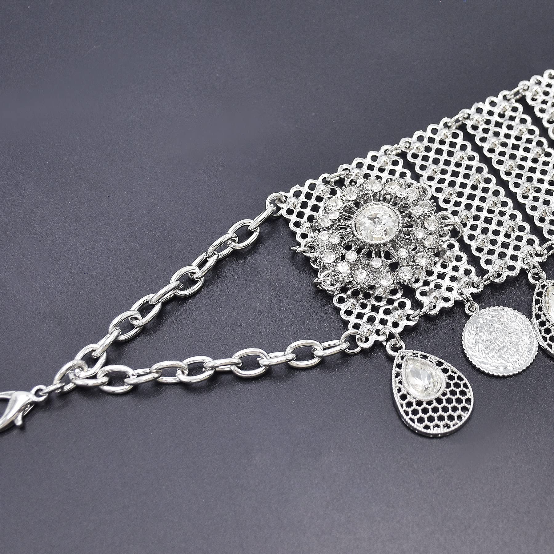 Waist Chain Vintage Metal Belly Chains for Women Carved 