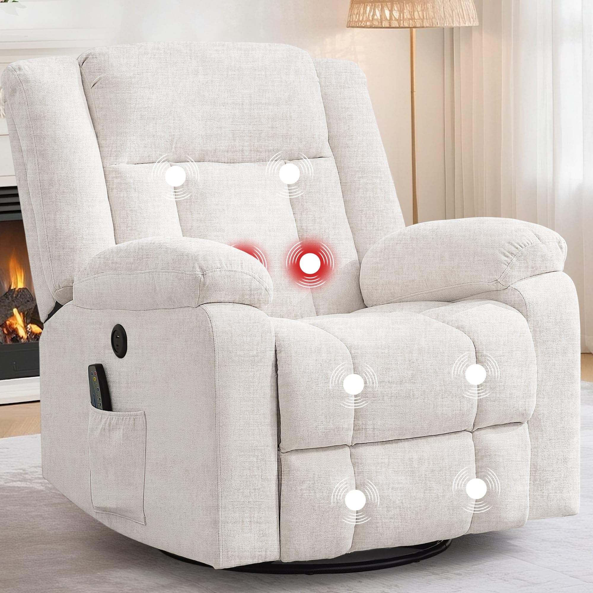 Korser Rocker Recliner with Massage and Heating