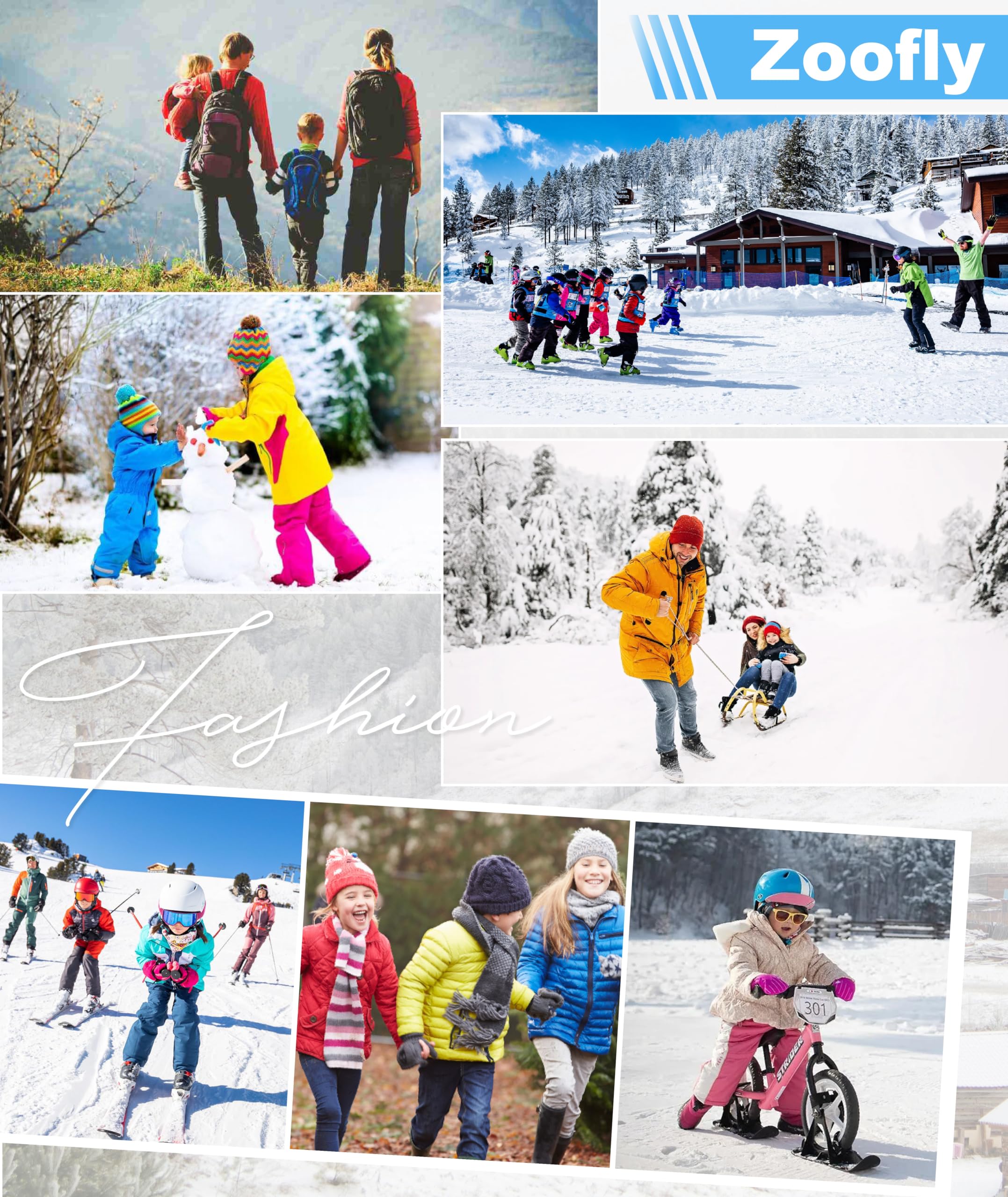 Zoofly Pantalones Nieve Niño Pantalón Invierno Niña Pantalon Termico Impermeable Forrado Softshell Termicos Trekking