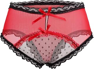 Women's Sexy Lace Panties Bowknot Briefs Hipster Mesh Knickers Midnight Lingerie Underwear