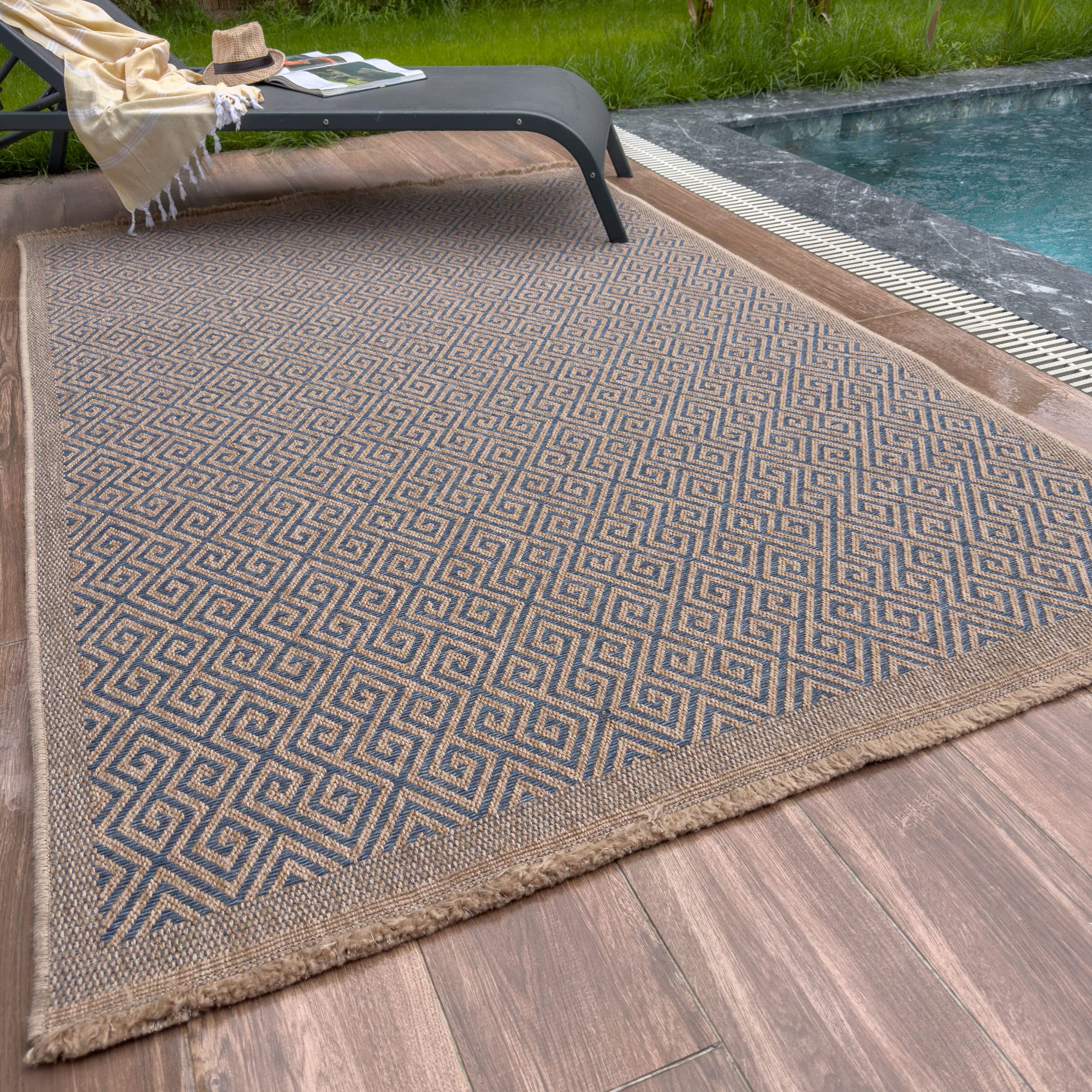 Nature Collection Chequered Indoor / Outdoor Area Rug