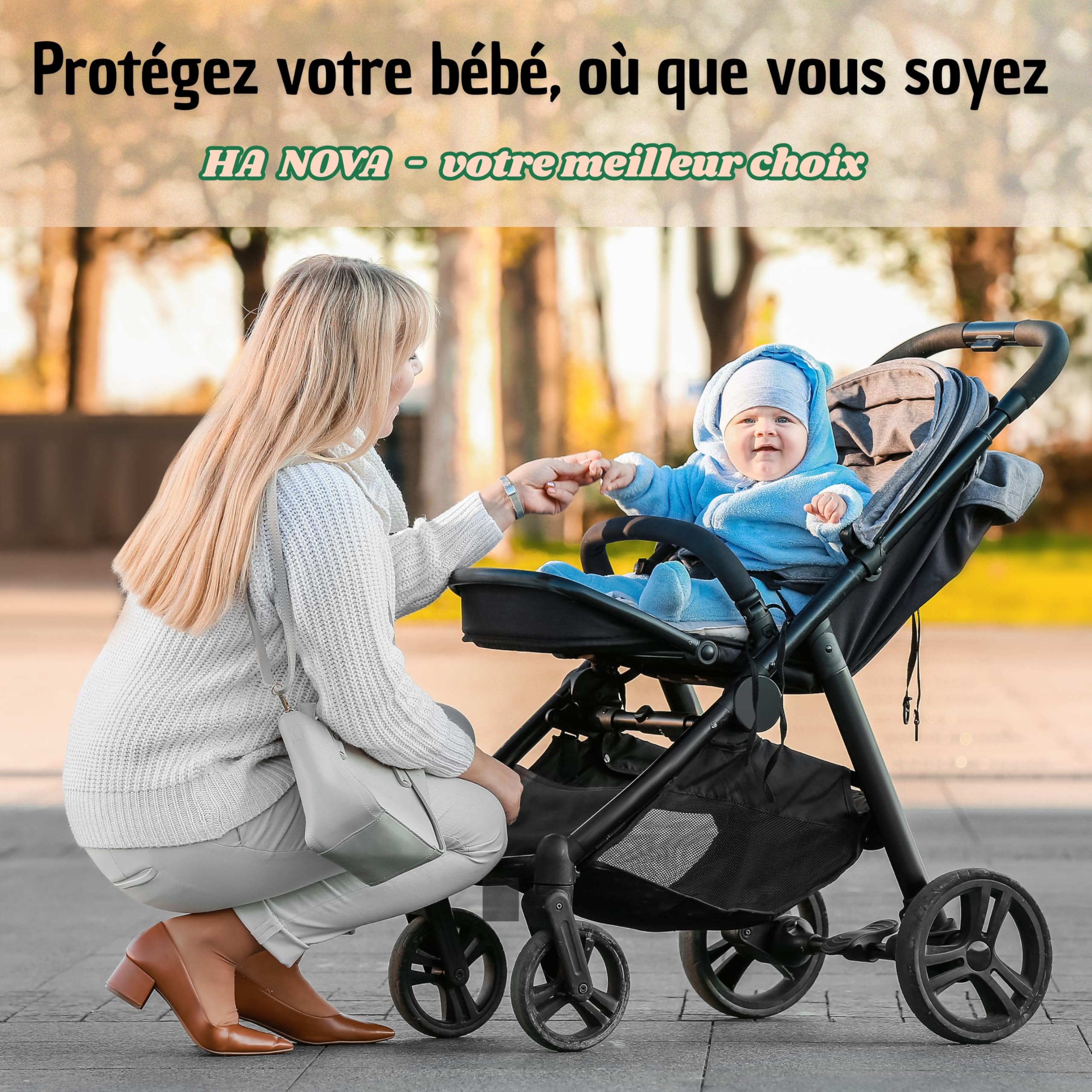 HA NOVA – Alèses jetables bébé 45x60 cm, matelas à langer bébé, Lot de 50 – Ultra absorbantes, imperméables et hypoallergéniques – Protection lit bébé, table à langer et poussette