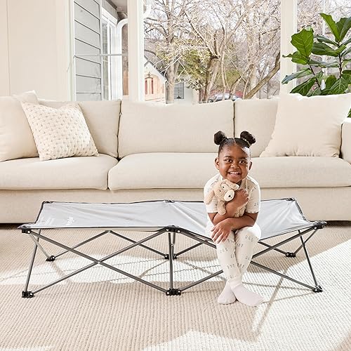 Miniatura 4 de Regalo My Cot - Cama portátil extralarga, incluye una sábana bajera, gris, 54 x 28 x 12 pulgadas, paquete de 1 unidad