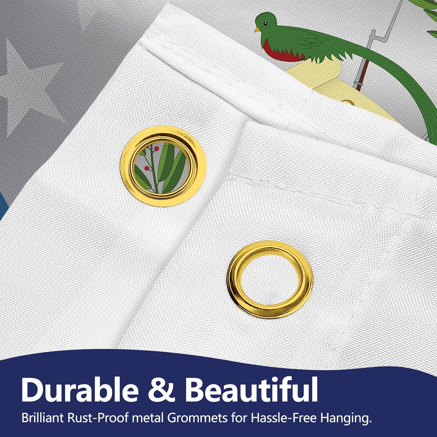 America And Guatemala Guatemalan Flag 3x5 Ft Double Sided Vivid Color, Indoor/Outdoor Yard Garden Lawn Holiday Decoration Banner Sign - Image 5