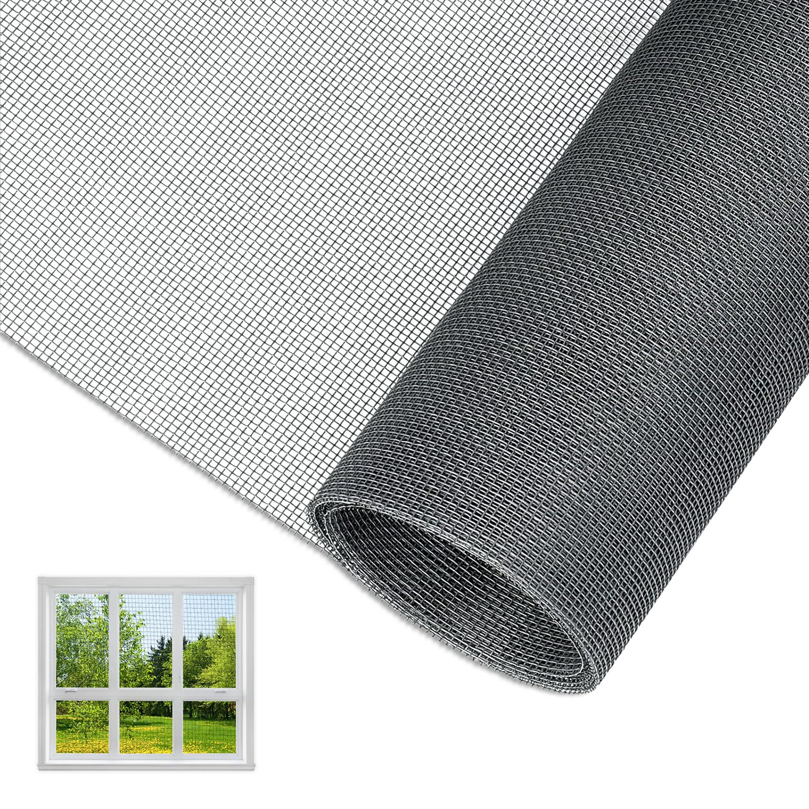 Rete Zanzariera In Fibra Di Vetro 120x250 Cm - Tagliabile Per Finestre E Porte, Facile Da Installare - Foto 6