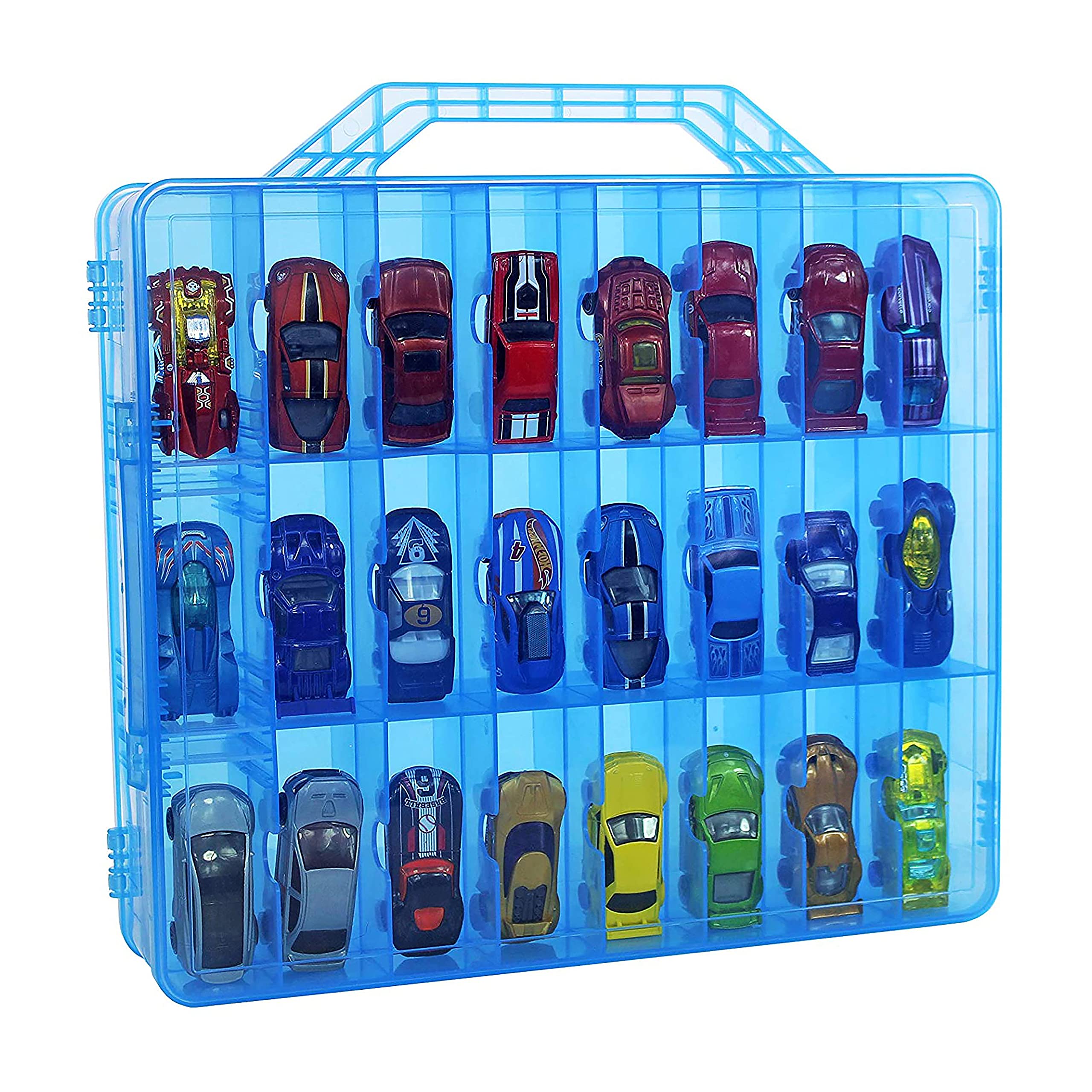 Bins & Things Hot Wheels Display Case And Toy Car Storage Organizer, Double Sided