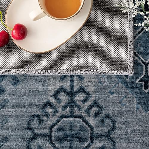 Miniatura 6 de DECOMALL BAOLA - Tapete pequeño para puerta de entrada de 2 x 3 pies, color azul, 24 x 36 pulgadas