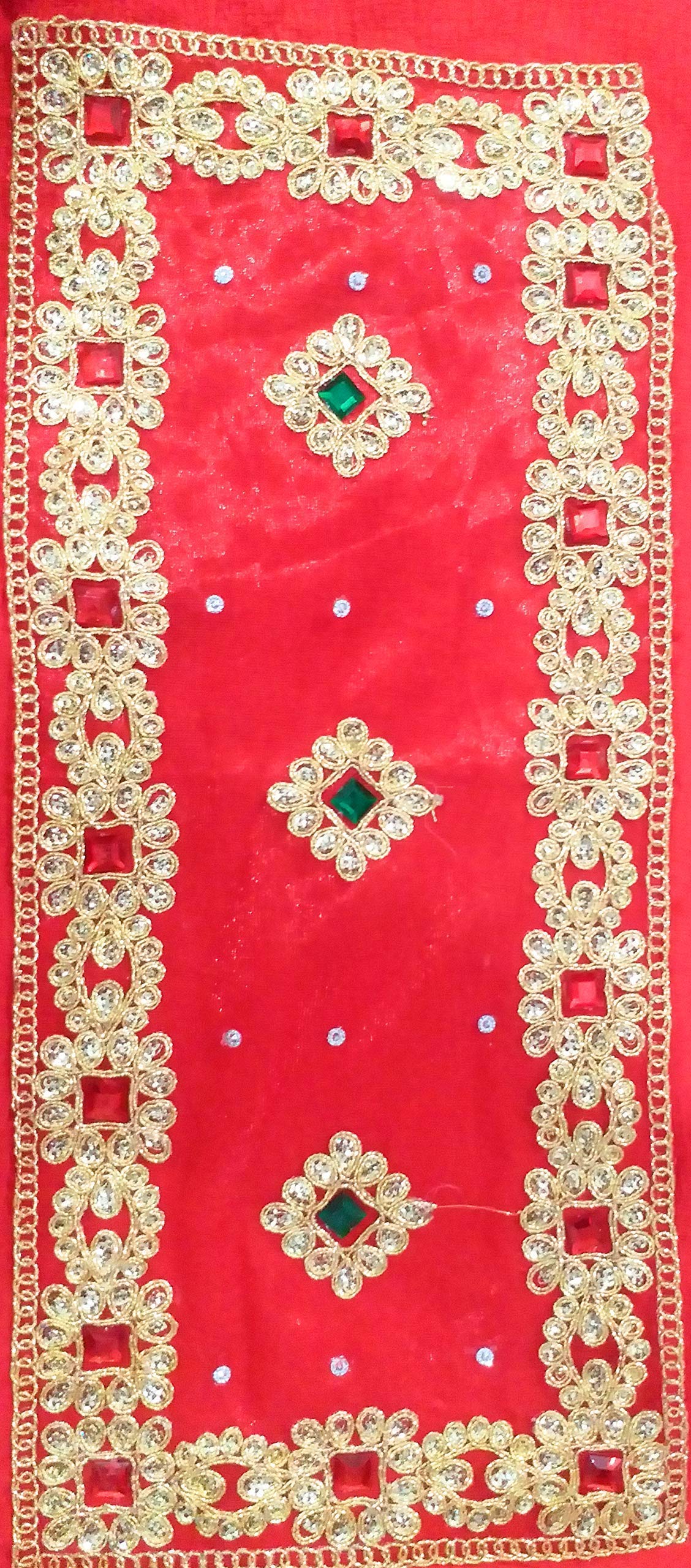 RELIABLE PUJA ALTAR CLOTH,PUJA CHUNRI, PUJA ROOM DECOR, HOME TEXTILES HANDCRAFTED ASSAN INDIAN HANDICRAFTS || HOME DECORATION || POOJA CHOWKI