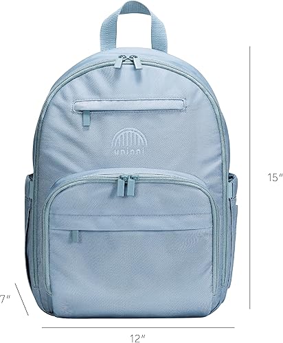 Miniatura 2 de uninni Mochila grande para pañales para mamás y papás–Bolsa de pañales para bebés con cambiador portátil, estuche de chupete extraíble - Negro,