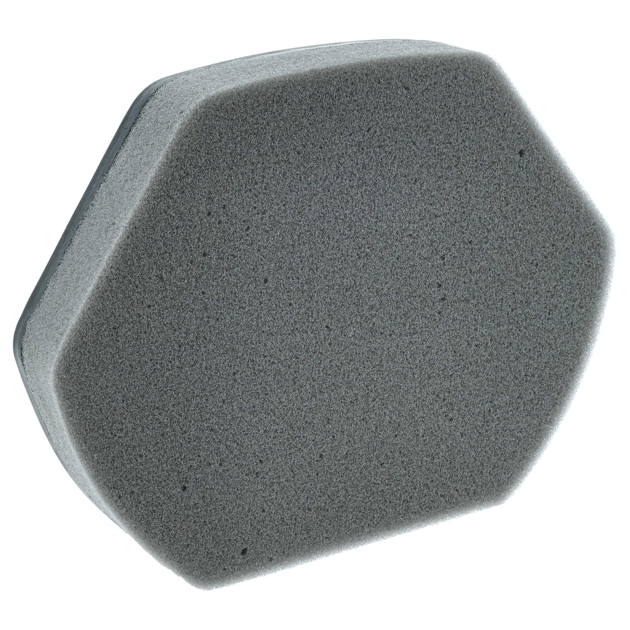vhbw 4x Filtro de aspiradora compatible con Siemens VSX22030/01 - Filtro de espuma negro gris