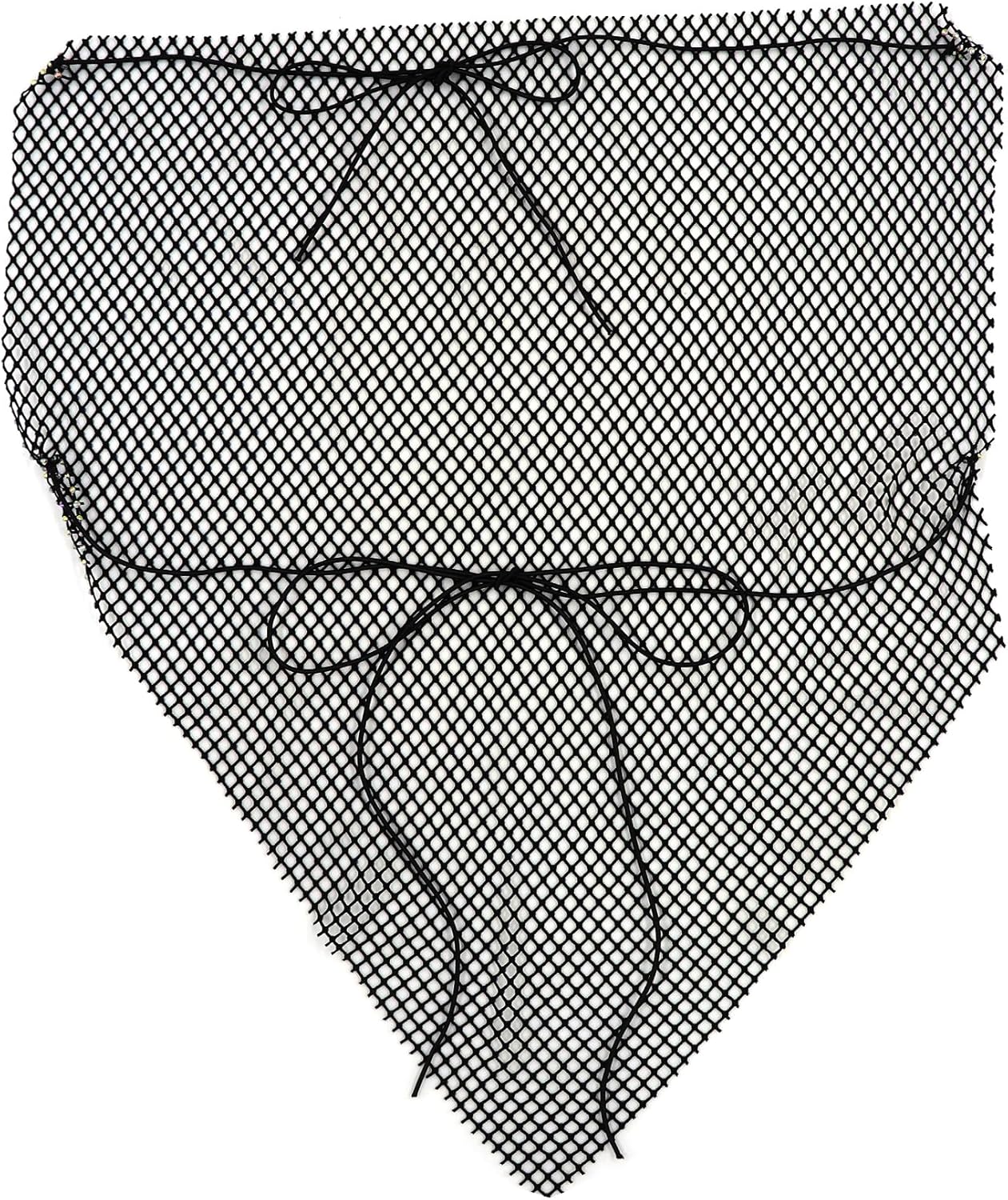 Women’s Rhinestone Fishnet Hoodie Vest Hollow Out Hooded Crop Top Knit Pullover Streetwear - Image 6