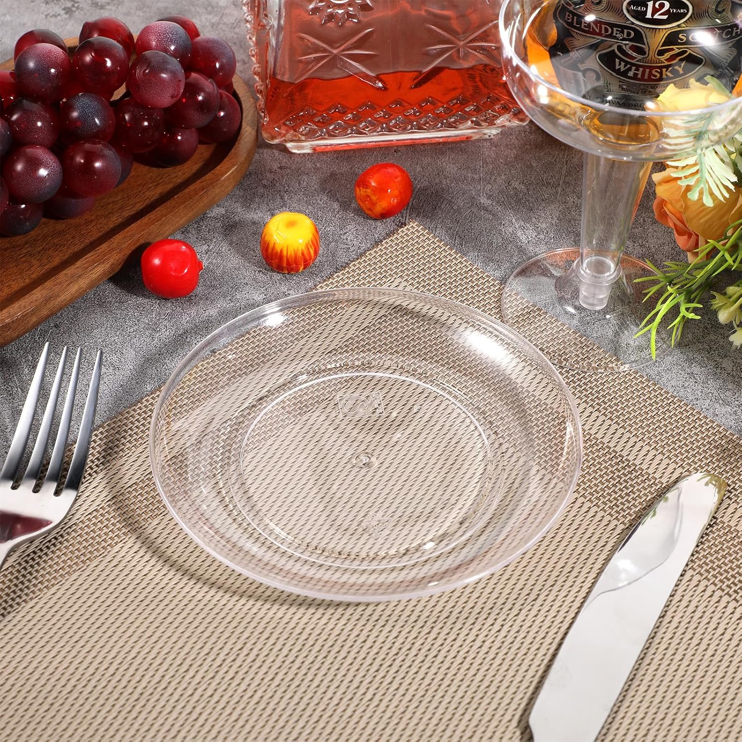 200Pcs Clear Plastic Dessert Plates 5.1 Inch Disposable Cake Plates Small Party Dishes Bulk Clear Round Dishes for Wedding Dinner Appetizers BBQ Travel Catering Events - Image 5