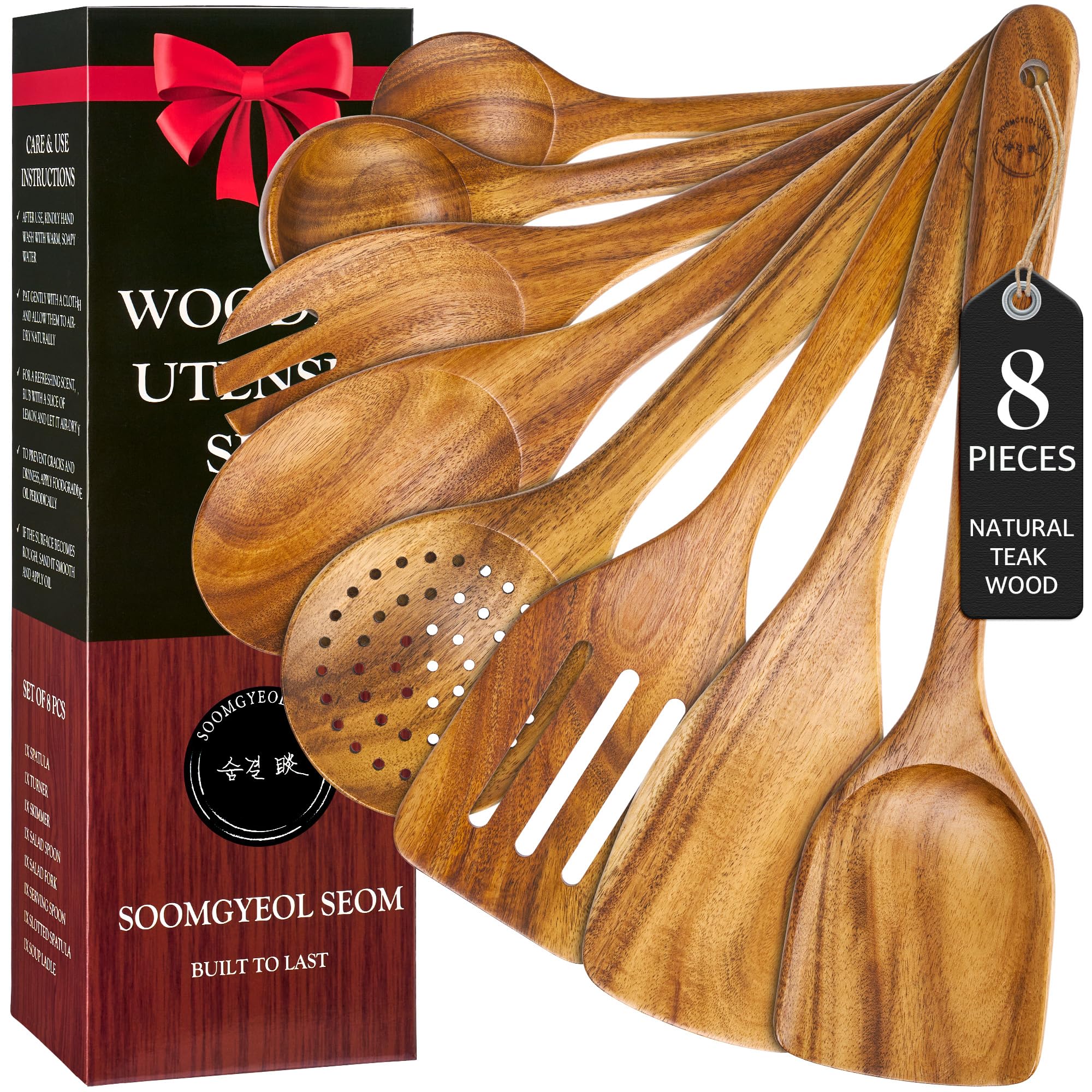 Utensilios de cocina de madera 8 piezas
