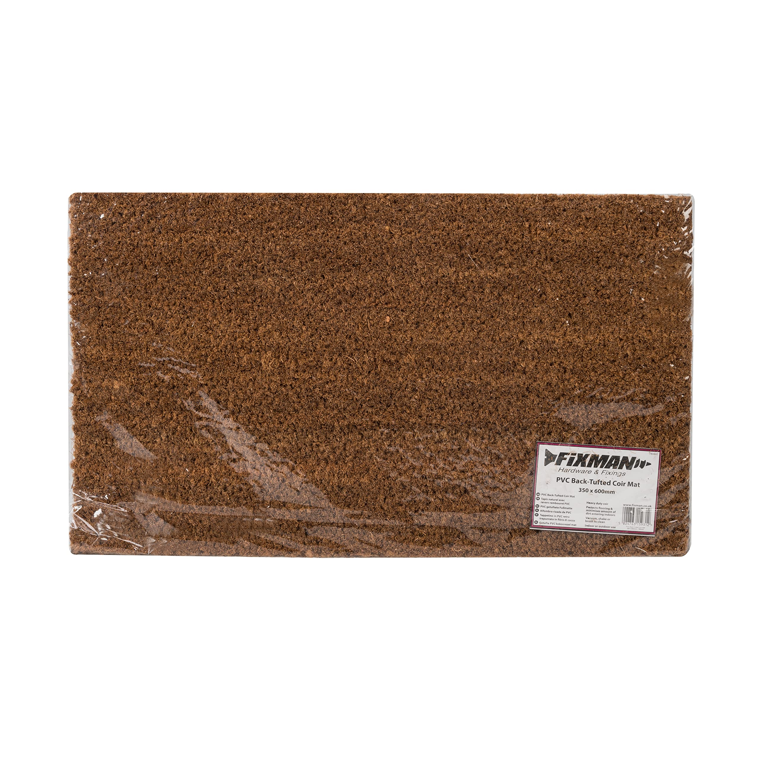 fixman - 783442 Tappetino In Fibra Di Cocco Con Retro In Pvc Trapuntato 350 X 600 Mm