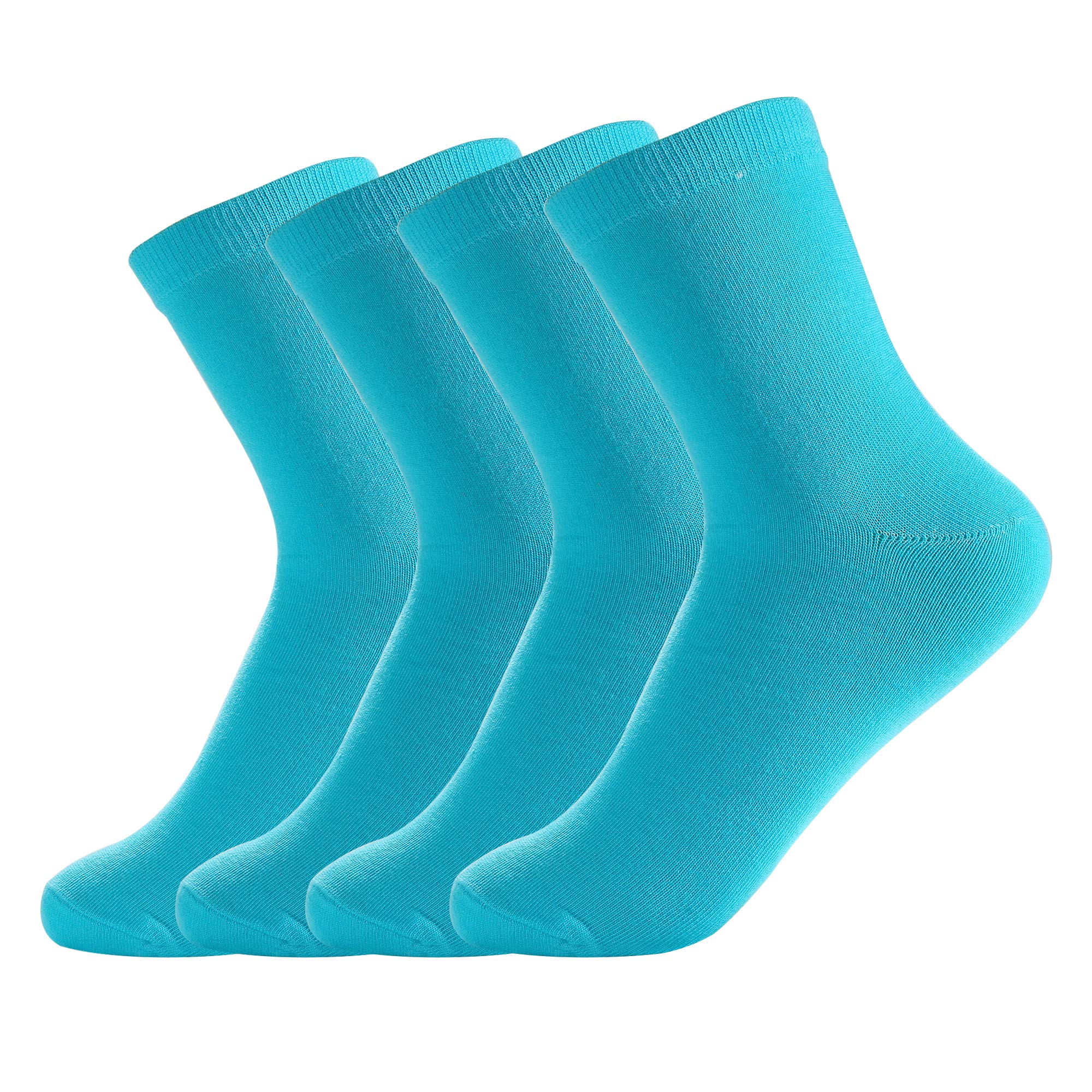 Unisex Cotton Colorful Quarter Crew Socks Athletic Breathable Socks 4-Pair Package (Men8-12 Women 7-11)