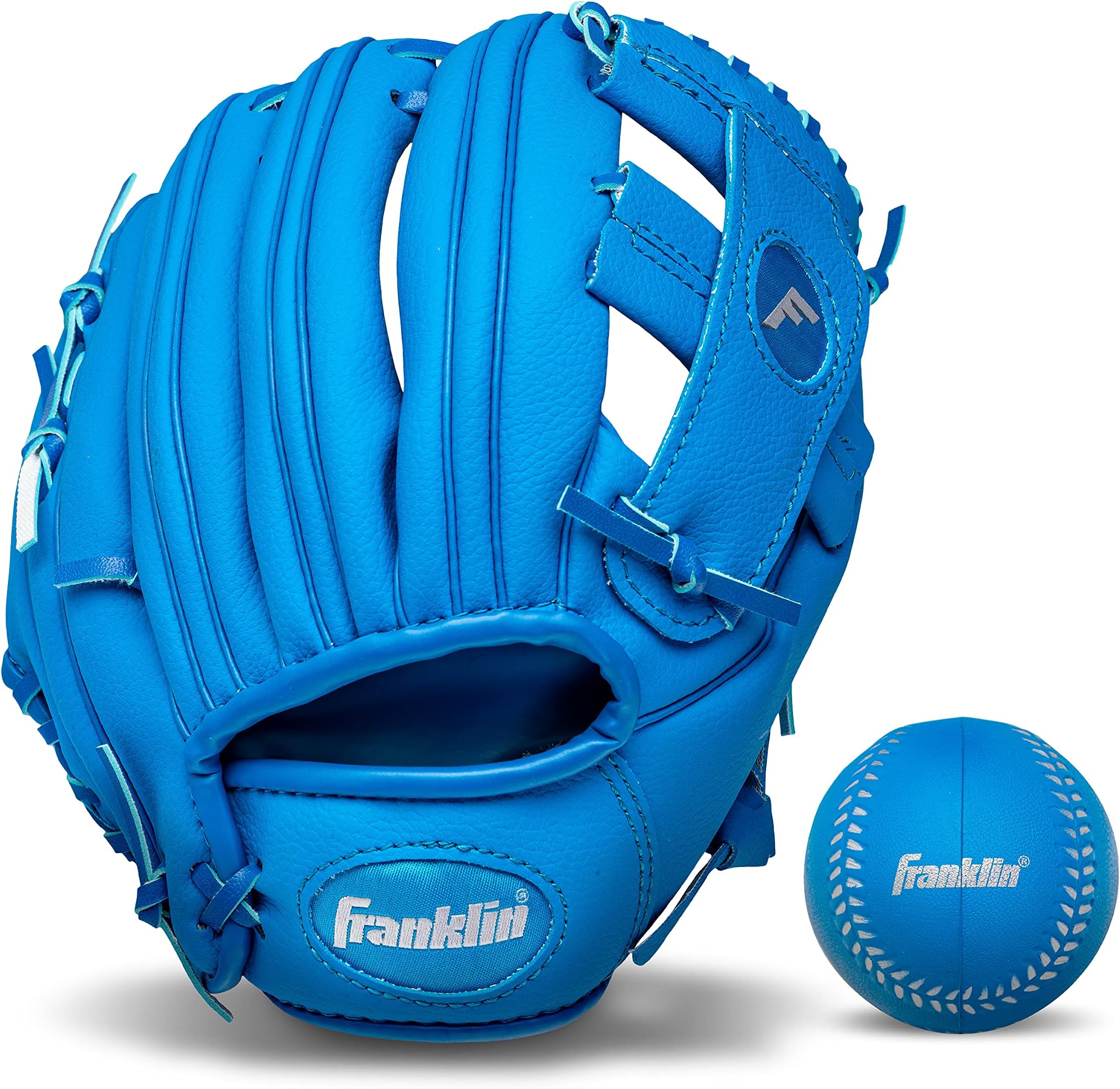 Franklin Sports Kids Baseball Gloves - RTP Youth Teeball Glove + Ball Set - Boys + Girls Teeball Mitt Set - Kids + Toddlers - 9.5"