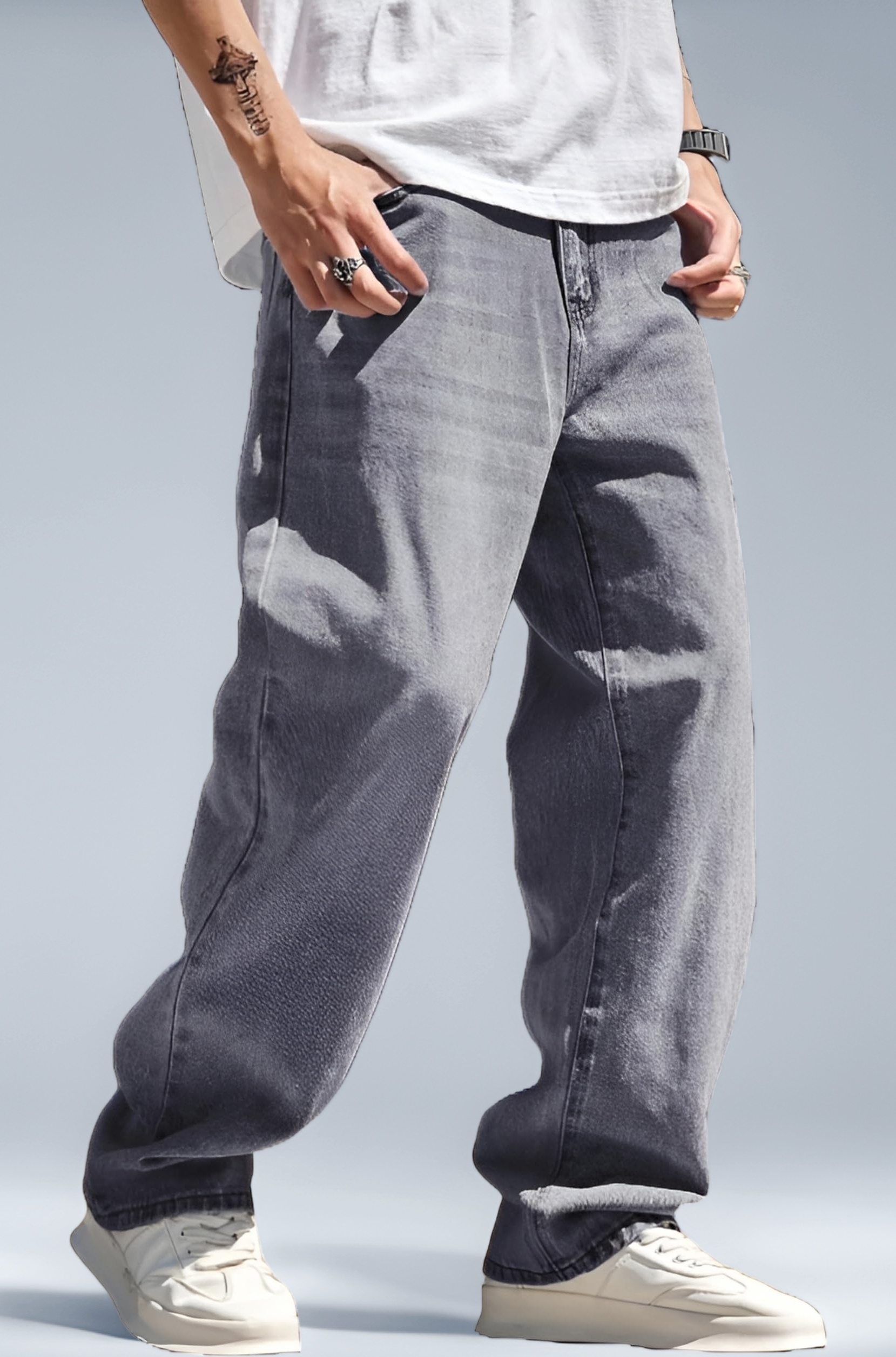 Ben Martin Men Jeans || Baggy Fit Jean's for Man || Loose Fit High Rise Denim || Stretchable Casual Wear Jean,s || Dance Rap Rapping Style Pant for Men || Denim Cotton Jeans (0)