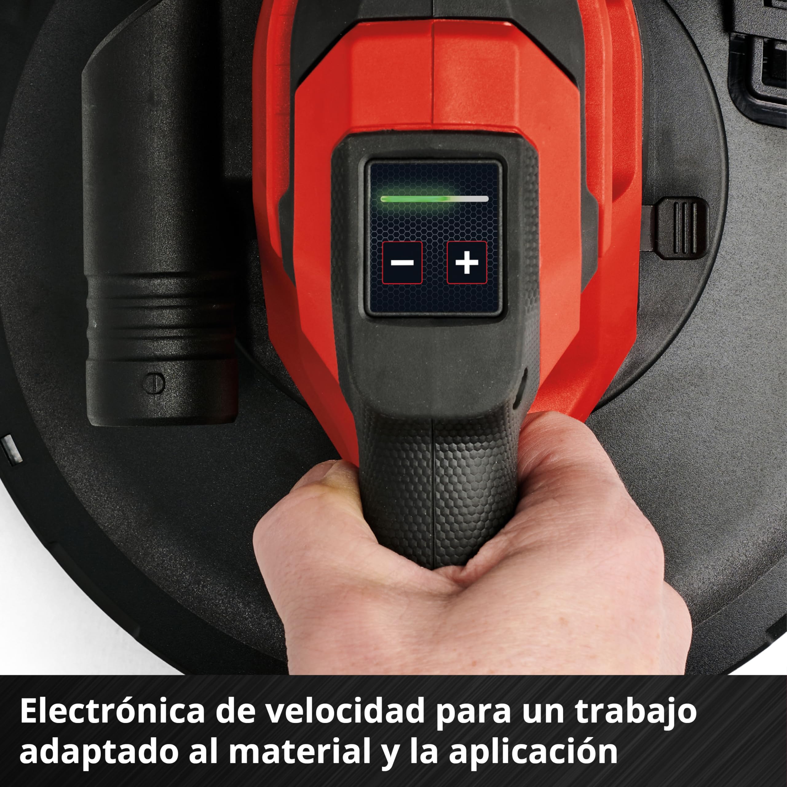 Einhell Professional Lijadora de construcción en seco con batería TP-DWS 18-225 Li BL Solo (18 V, sin escobillas, incl. 6 papeles de lijas de Ø 225 mm y 1 correa de rejilla, sin batería)