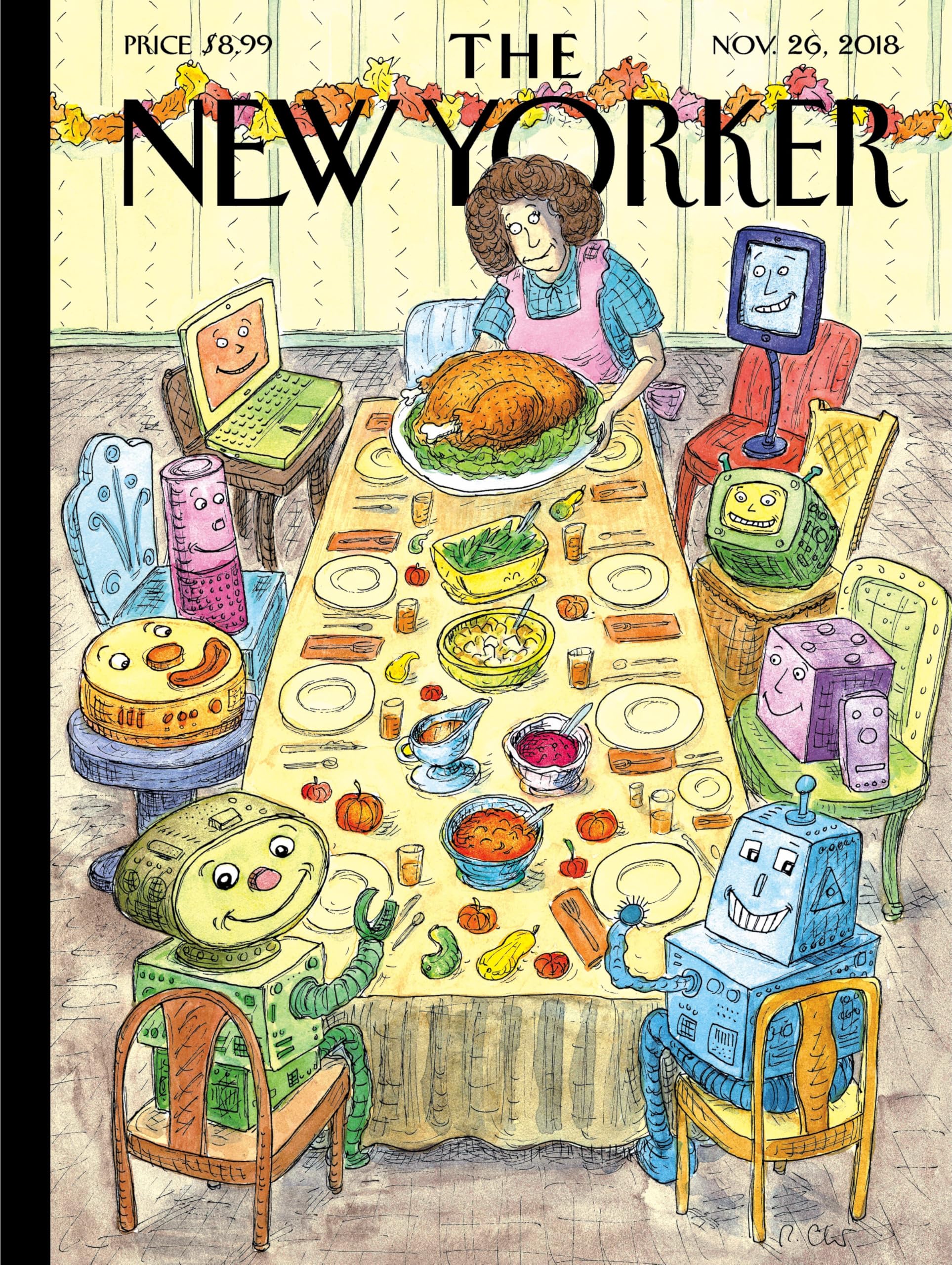 New York Puzzle Company - New Yorker Thankfulness - 1000 Piece Jigsaw Puzzle