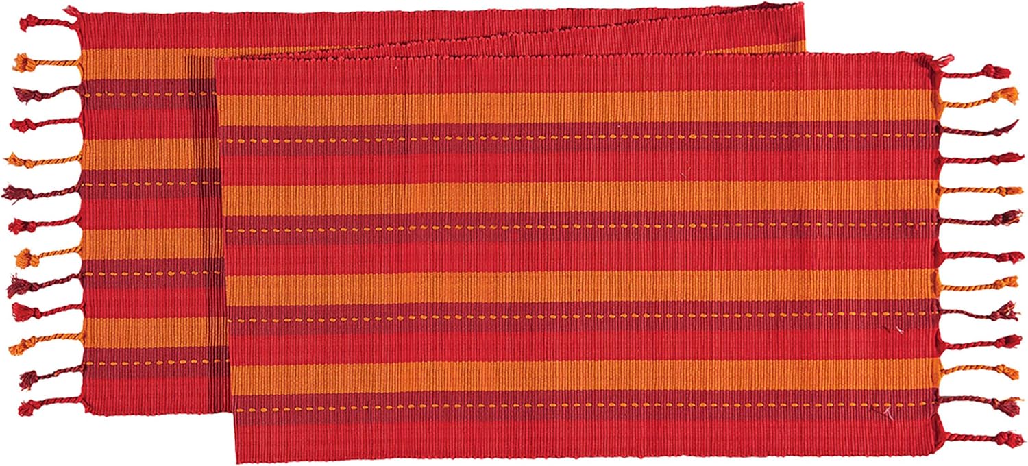 C&F Home Ribbed Fiesta Table Cotton Machine Washable Runner