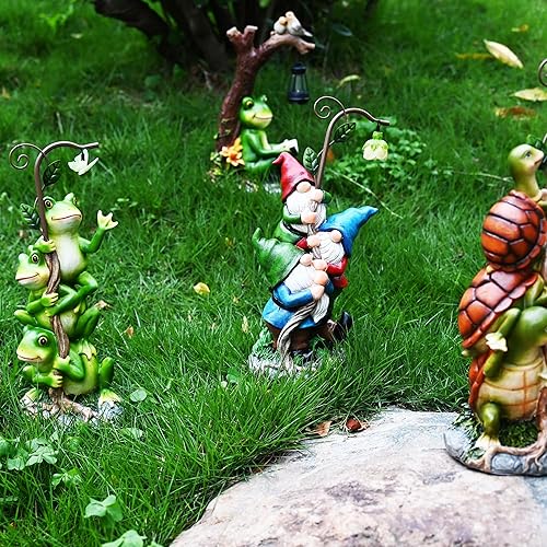 Miniatura 6 de 3 Frog Garden Statue Lawn Ornament Decor cudgervine with LED Lights Waterproof Frog Sculptures Walkway Art Decorations for Garden Patio Yard Lawn