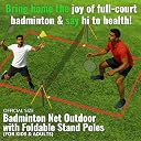 FunBadmenton 6.1M Portable Badminton Net with Stand Poles Outdoor gallery image