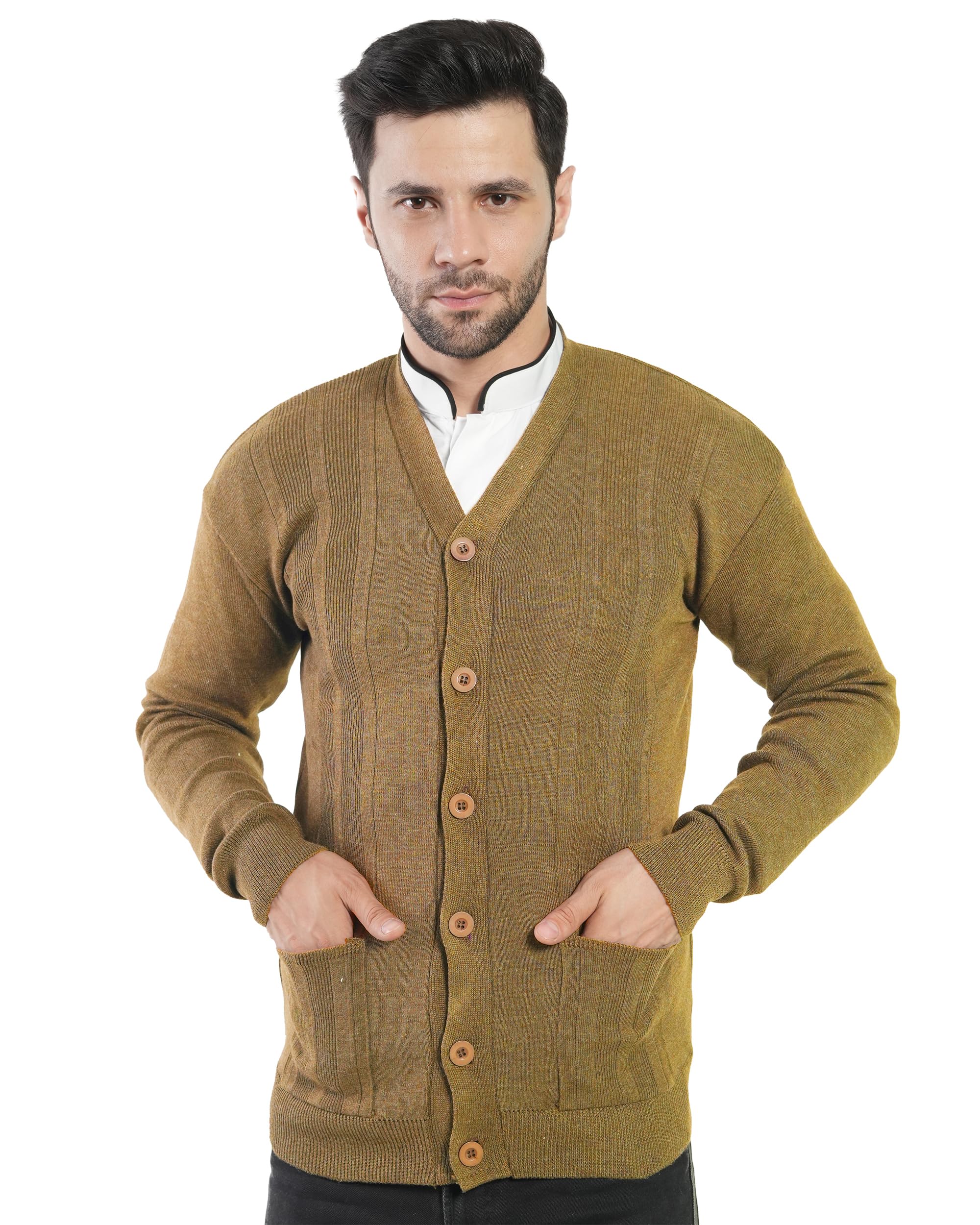 Men Front Open Coat Button F/S--image-35